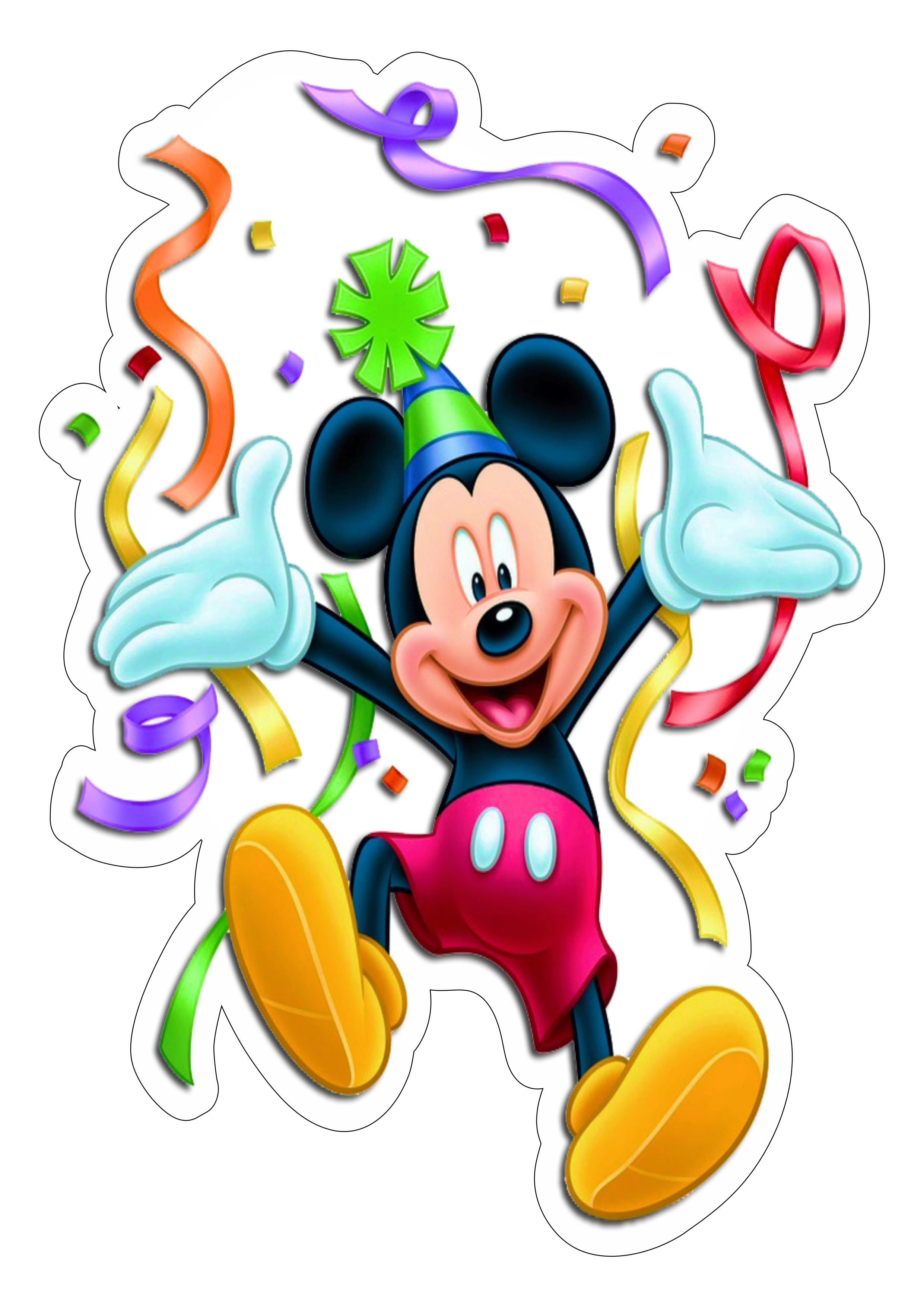 Mickey Mouse personagem fictício disney desenho animado infantil festa de aniversário confetes comemoração png