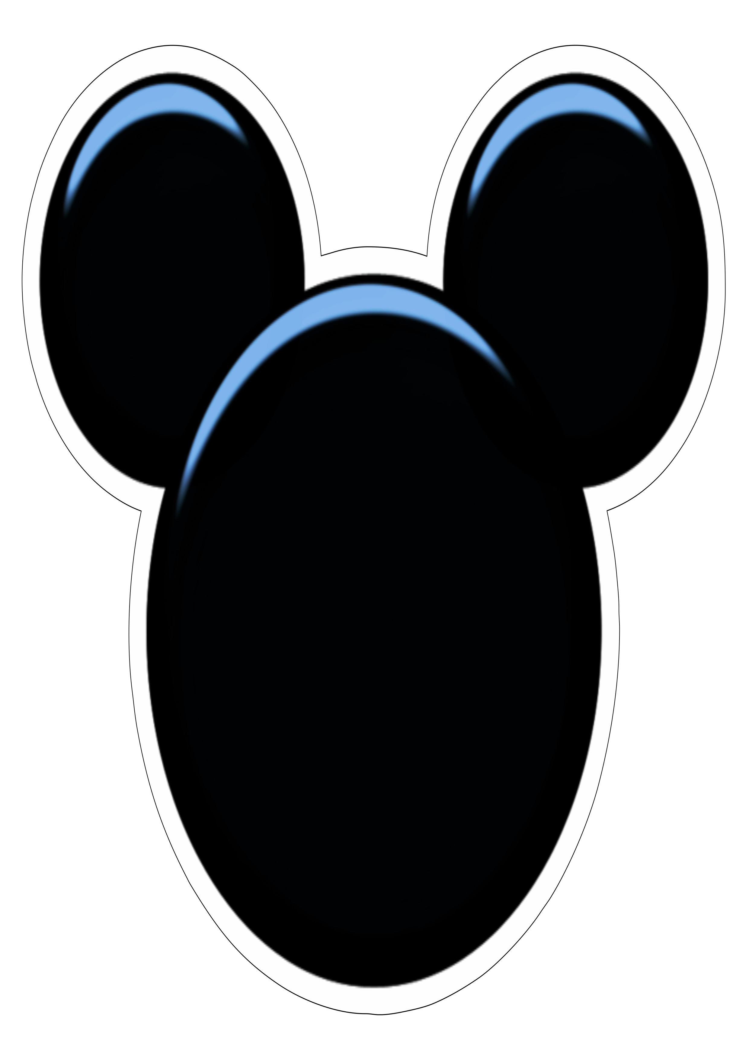 Disney Plus Mickey Mouse cabeça personagem fictício desenho animado infantil mimos de papelaria imagem sem fundo com contorno png