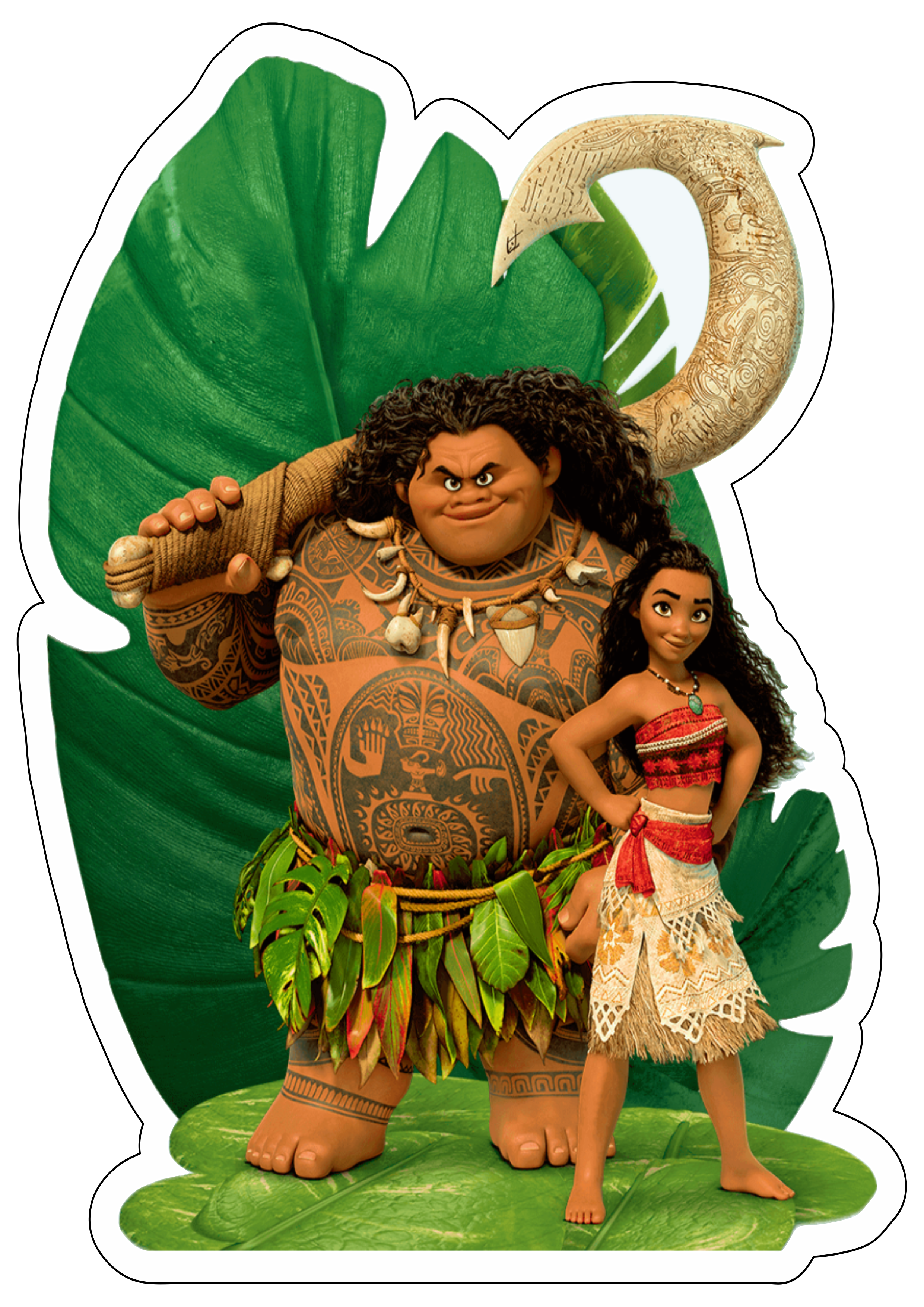 Moana e Mauí desenho filme infantil animação disney personagem fictício tropical ilustração artes gráficas png
