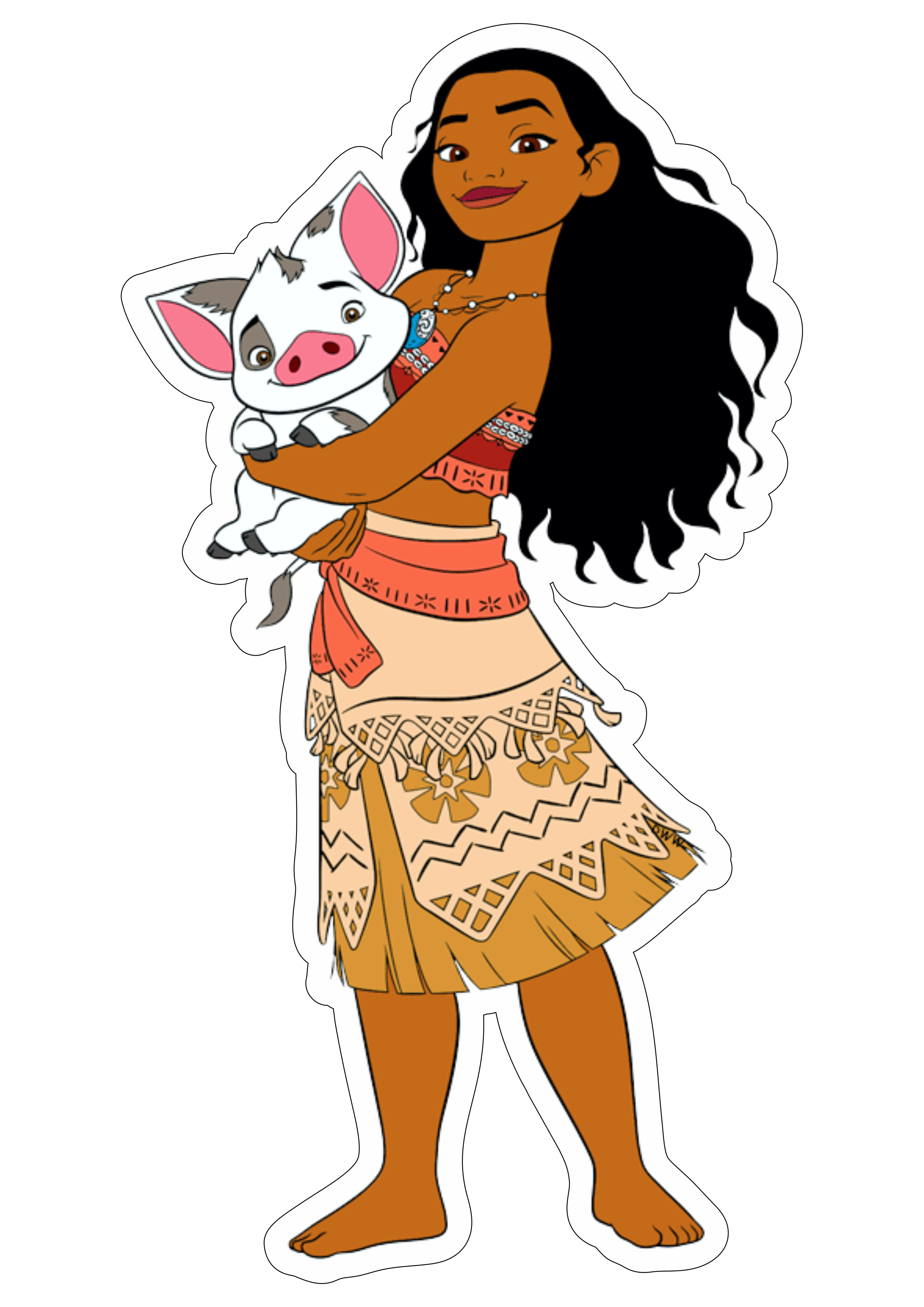 Moana e o porquinho desenho filme infantil animação disney personagem fictício guerreiro tropical ilustração artes gráficas logomarca png