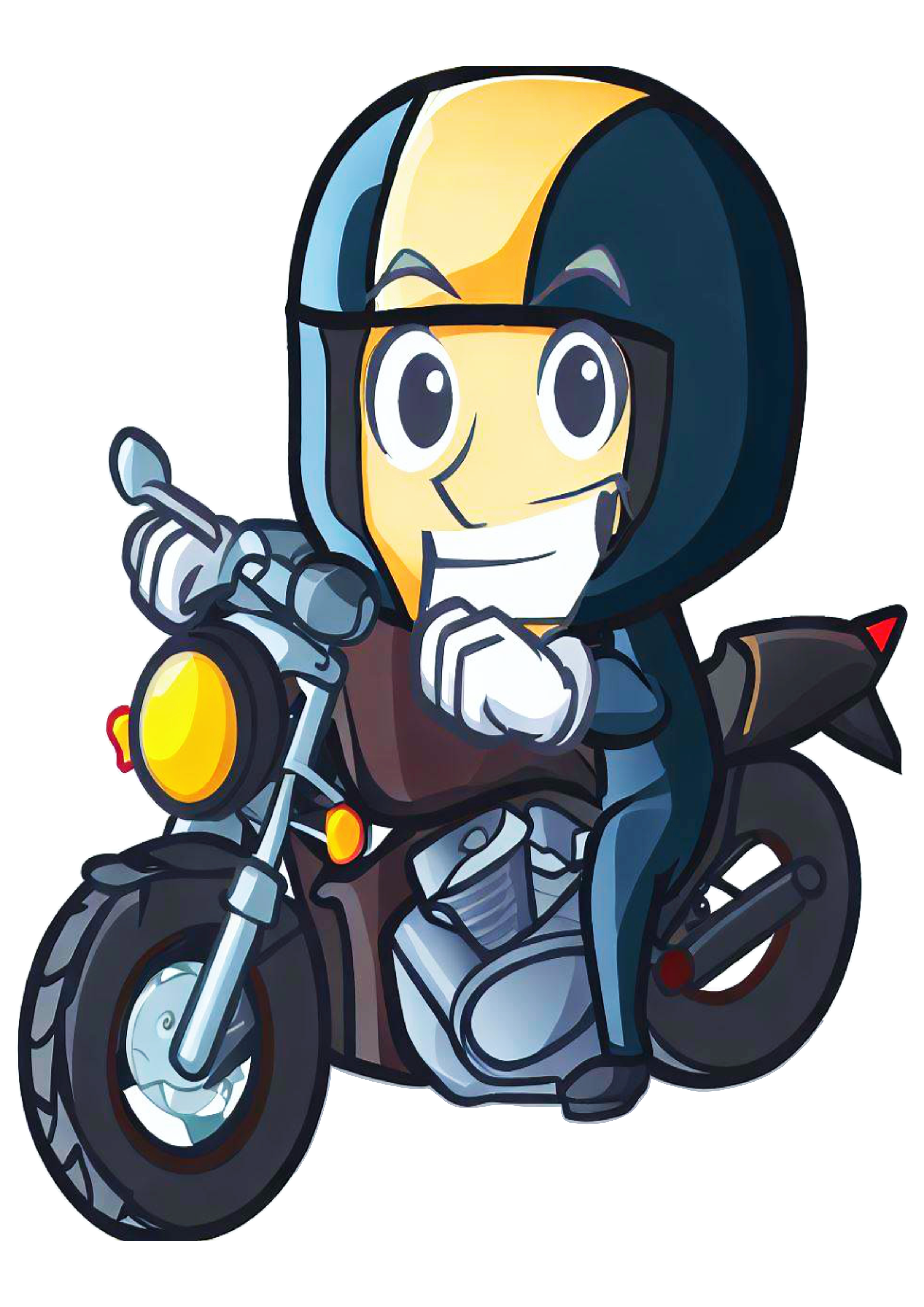 Personagem Desenho Animado Engraçado Moto Ilustração Ilustração