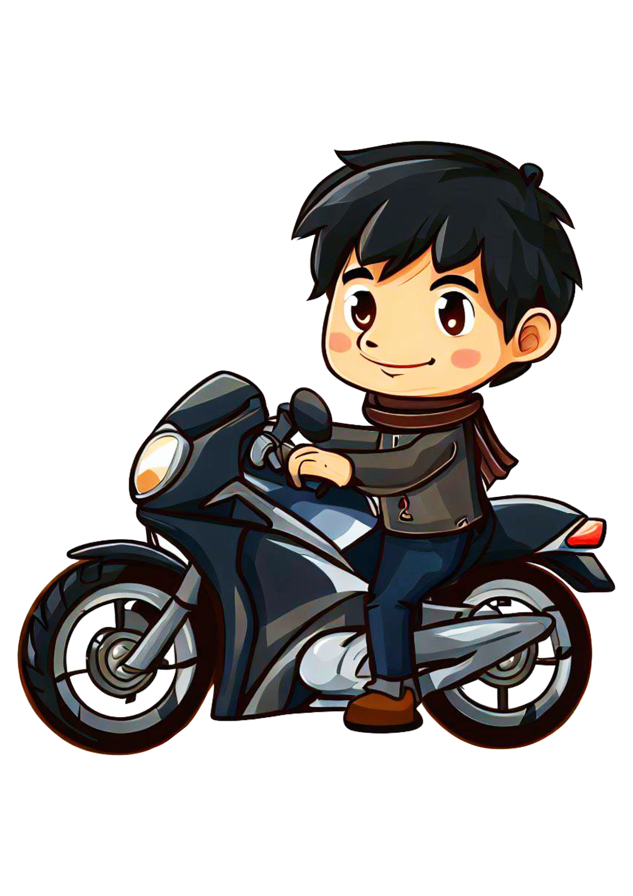 Motoboy tirando onda de moto preta motocicleta desenho colorido alta velocidade mecânico de motos oficina ilustração png