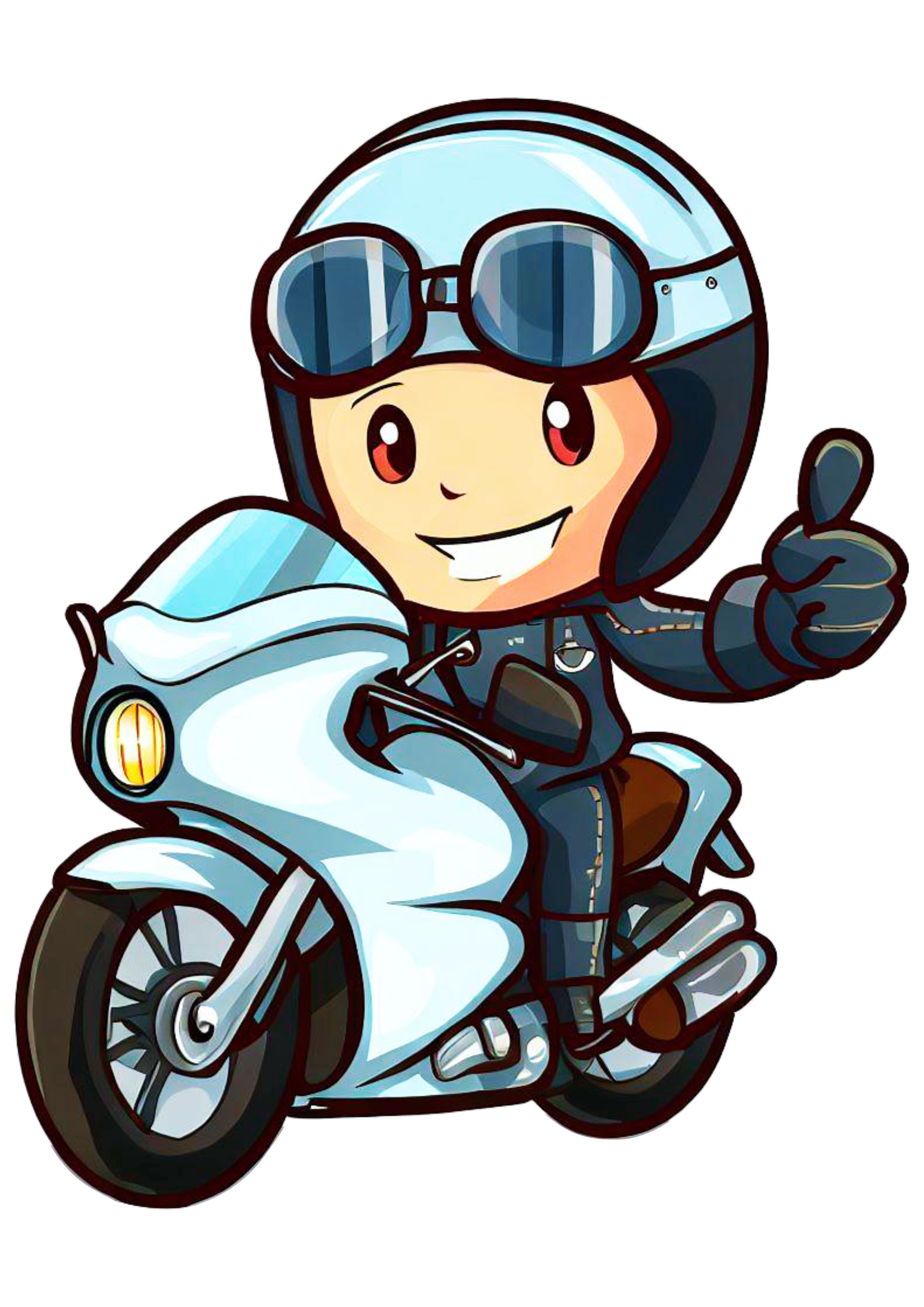 Motoboy tirando onda de moto motocicleta desenho colorido alta velocidade parceria mecânico de motos png