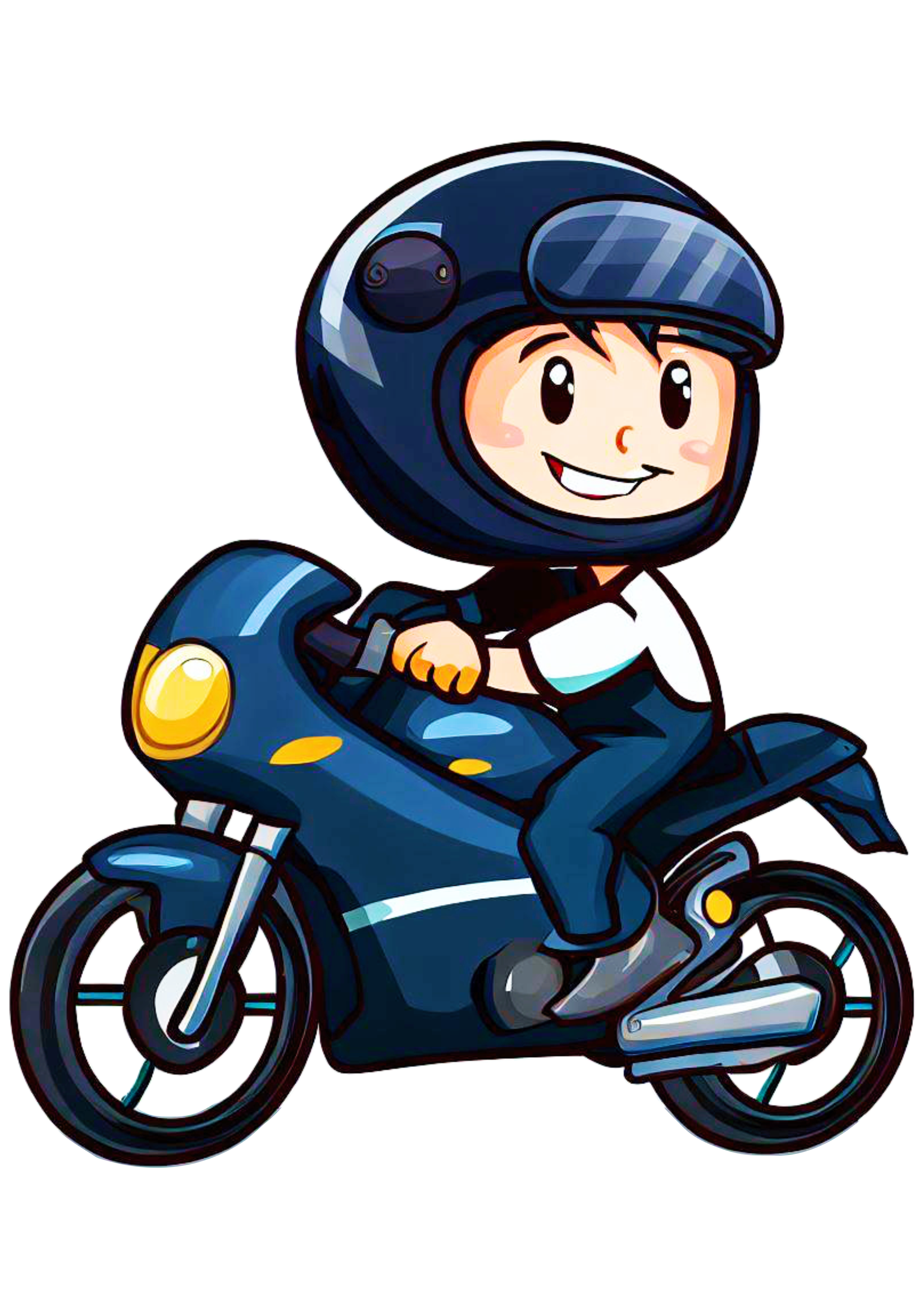 Motoboy tirando onda de moto motocicleta desenho colorido alta velocidade parceria mecânico de motos design oficina png