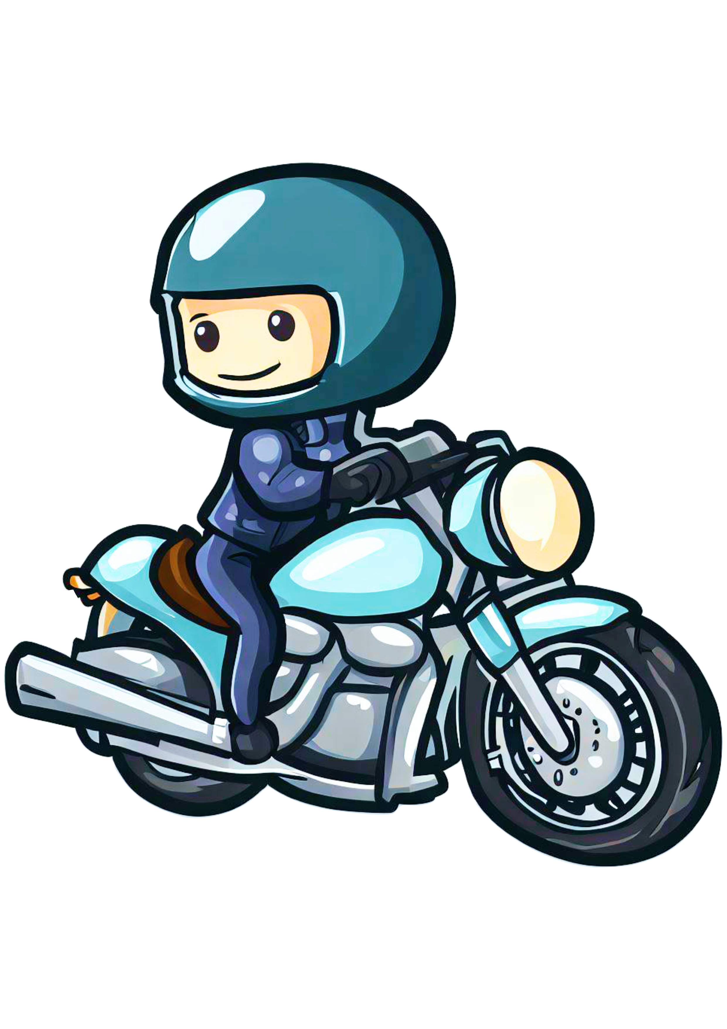 Motoboy estiloso tirando onda de moto motocicleta desenho colorido