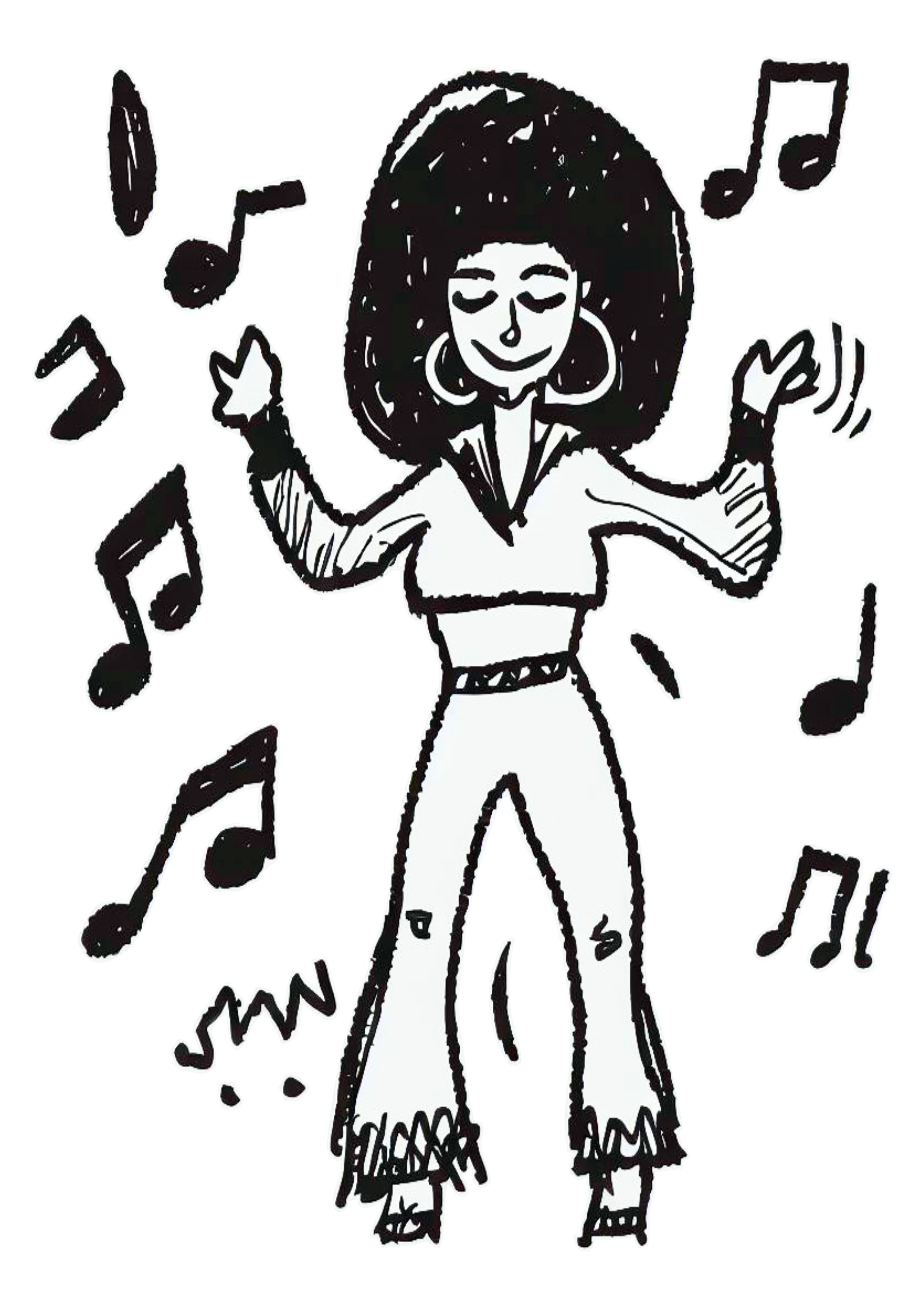 Desenho simples arte conceitual rabiscos mulher dançando arte contemporânea música png