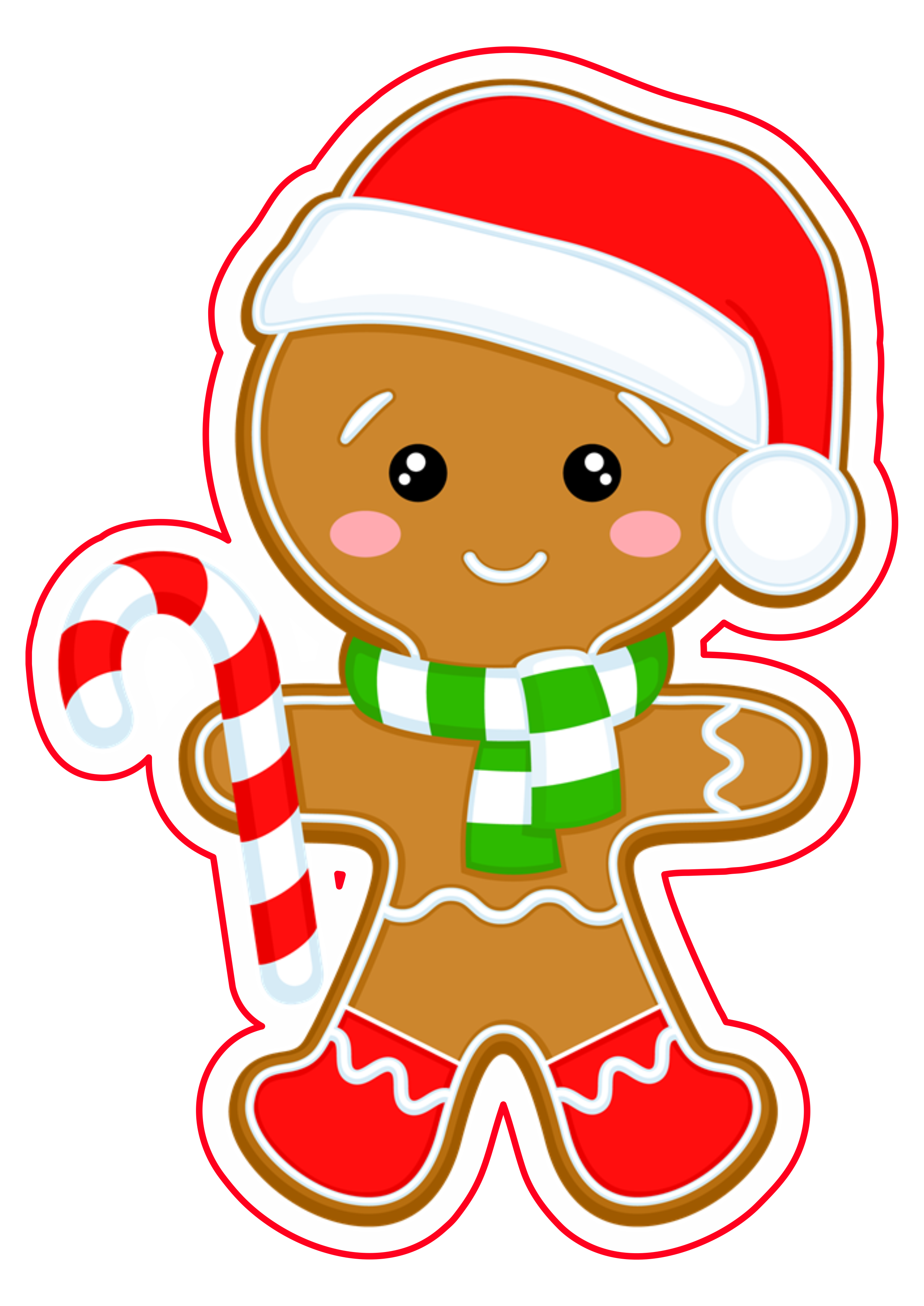 Natal imagens decorativas homem biscoito de gengibre com gorro png