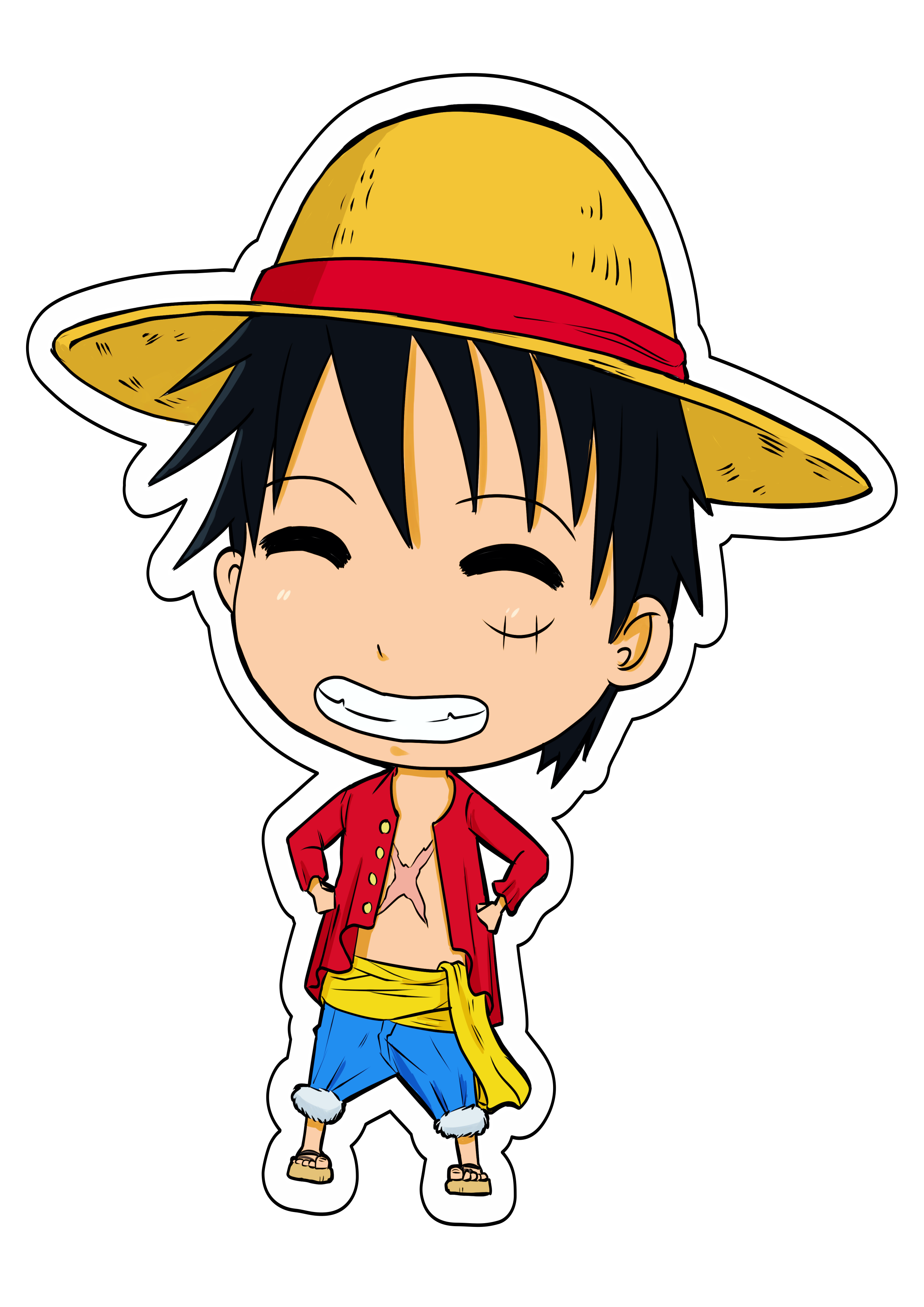 COMO DESENHAR O MONKEY D. LUFFY CRIANÇA DE ONE PIECE 