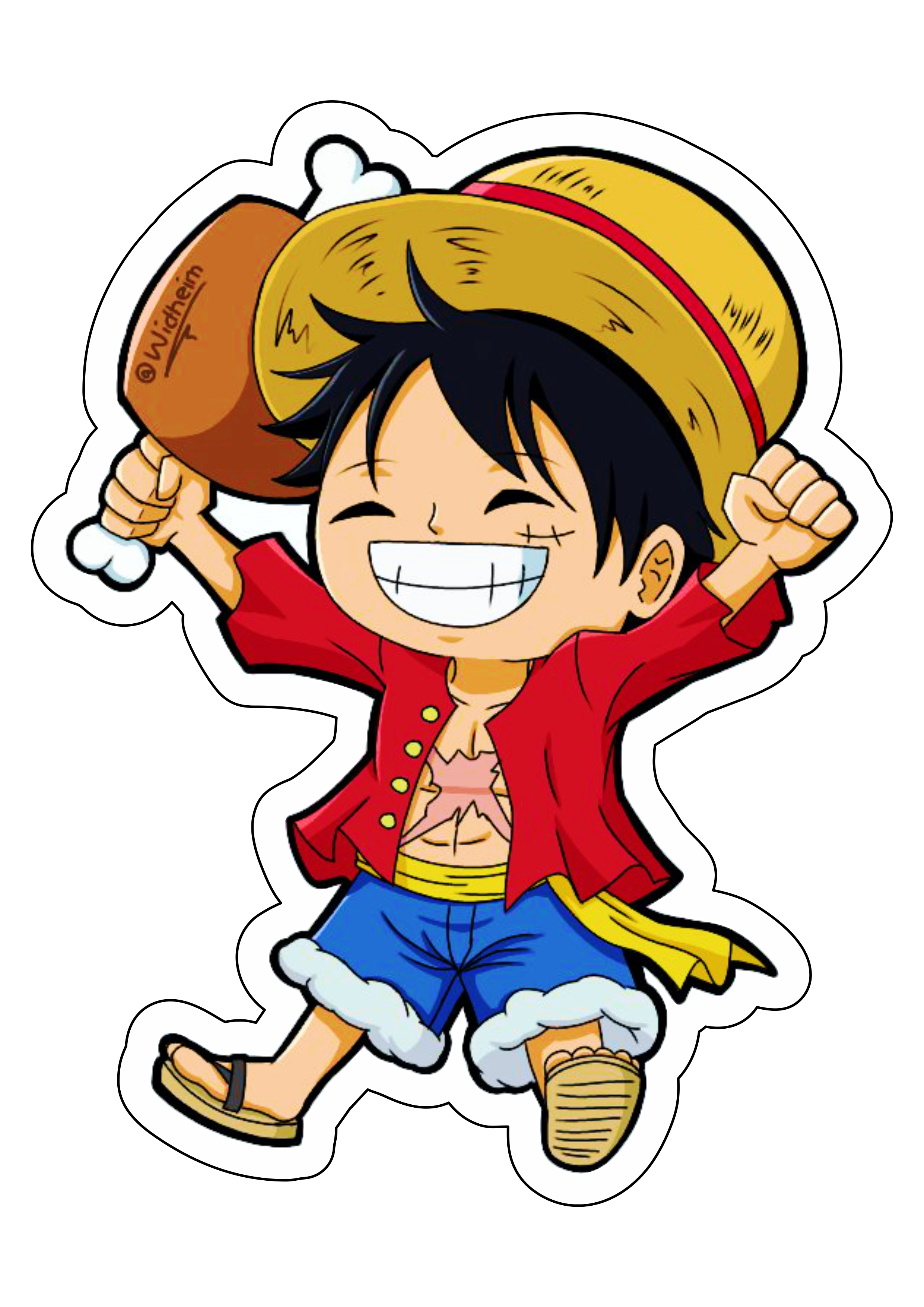 One piece Luffy desenho cute chibi png