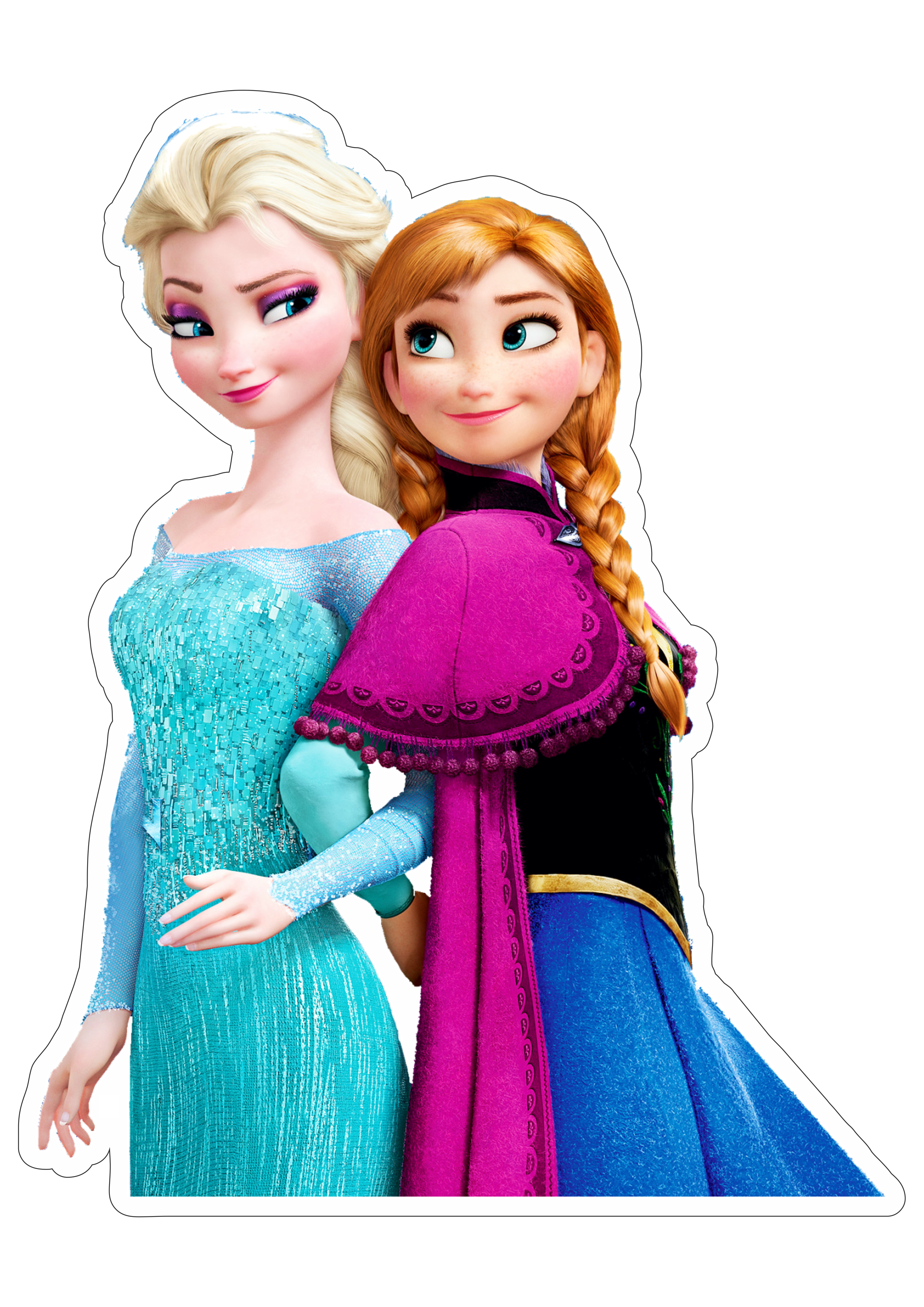 Frozen personagens princesa Elsa e Anna disney animação infantil uma aventura congelante streaming imagem sem fundo png