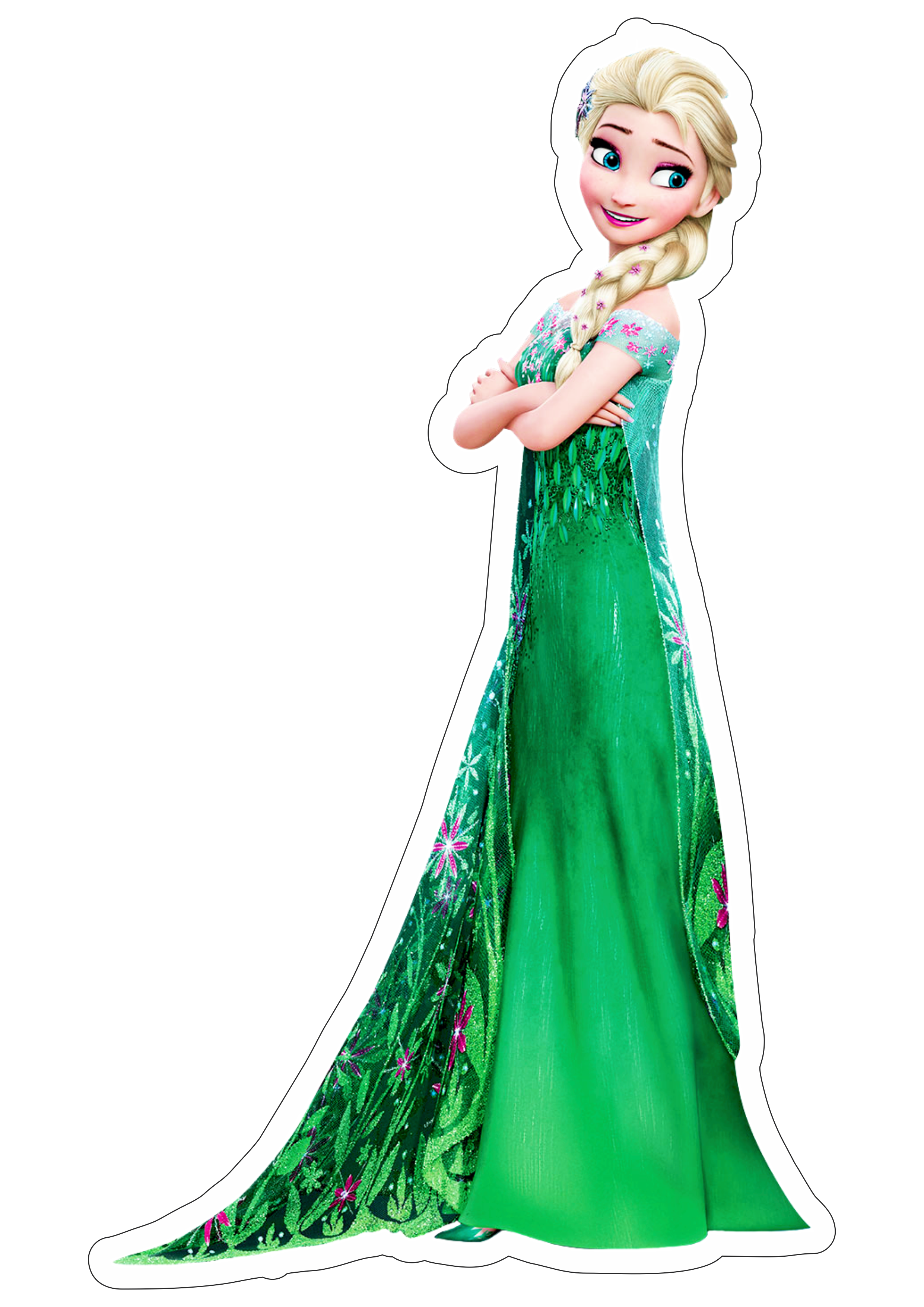 Frozen personagens disney Elsa vestido verde a Rainha da neve animação infantil uma aventura congelante assistir online png