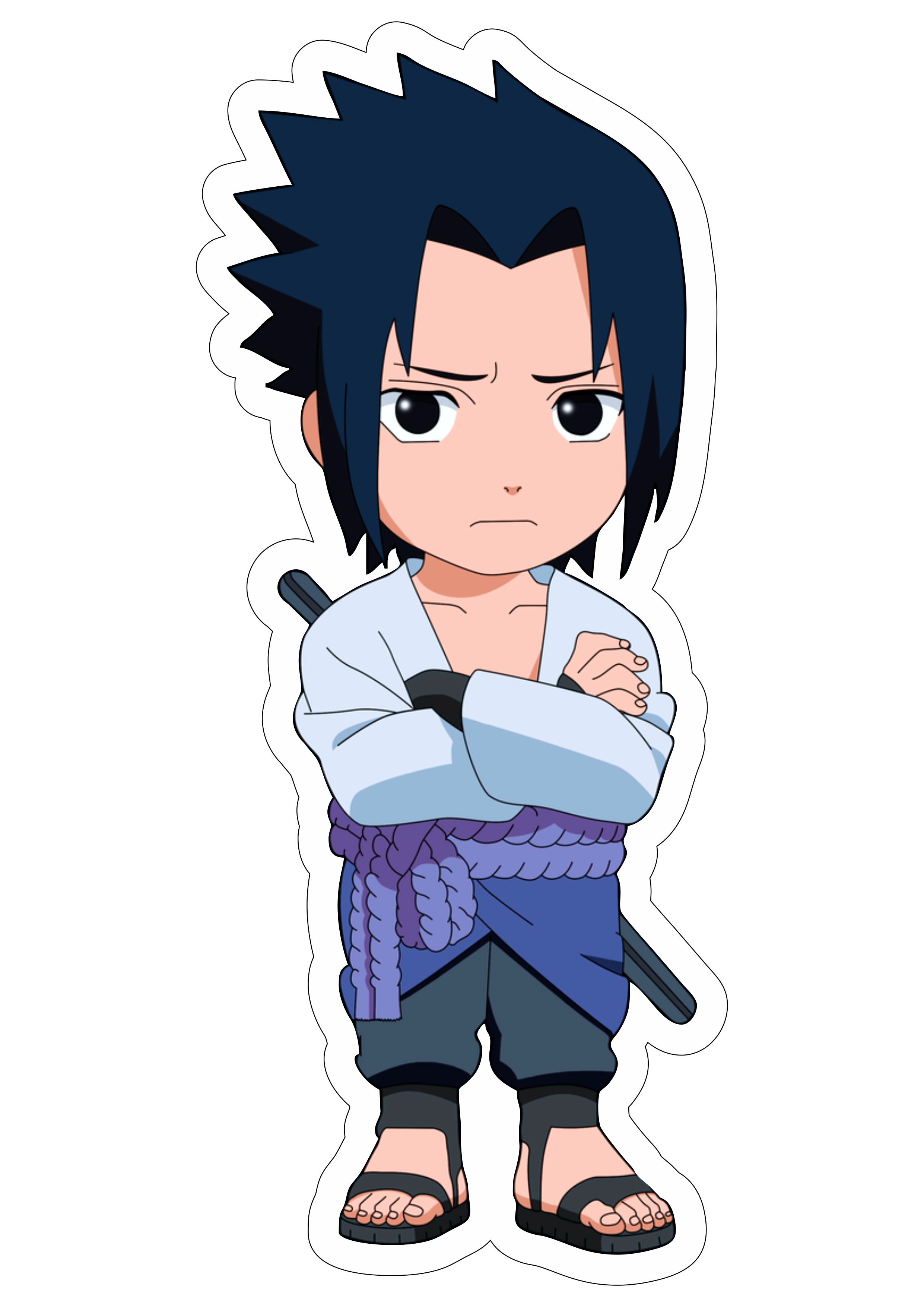 Naruto clássico cute chibi Sasuke skin rock lee desenho infantil anime  ilustração png