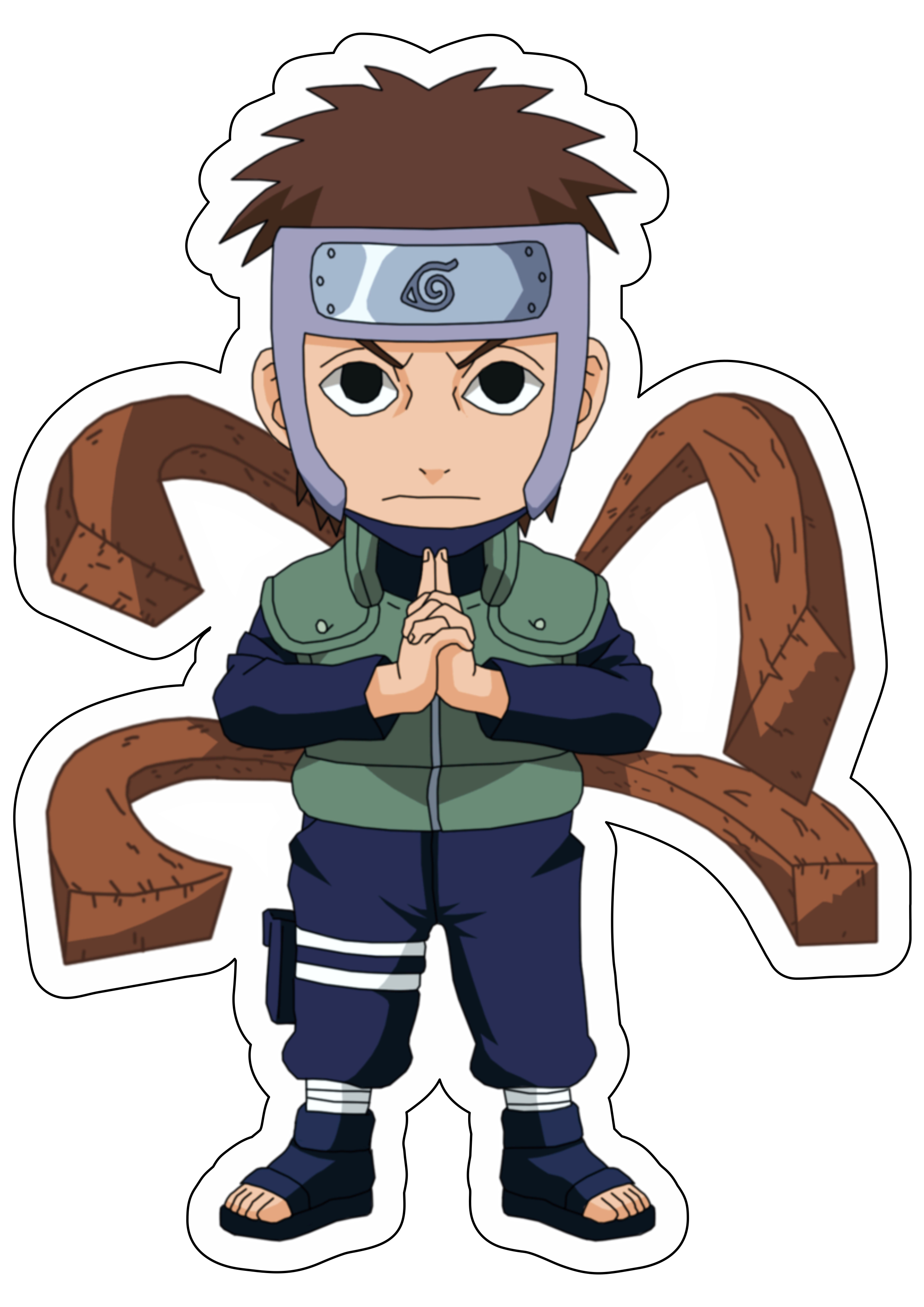 Naruto clássico cute chibi Sasuke skin Rock Lee com espada Sharingam ninja  vila oculta da folha desenho infantil anime ilustração png