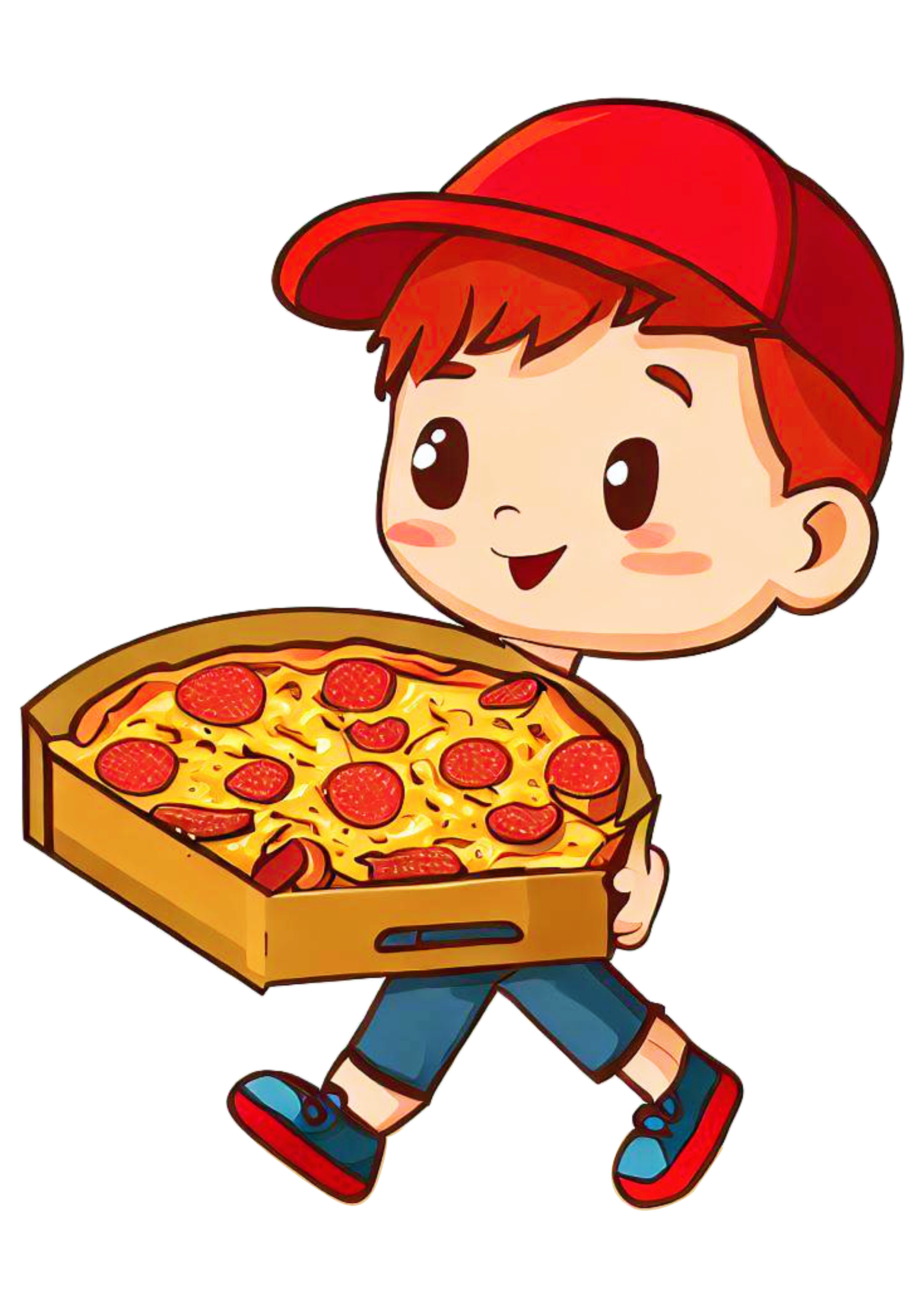 Entregador de pizza desenho imagens para pizzaria png