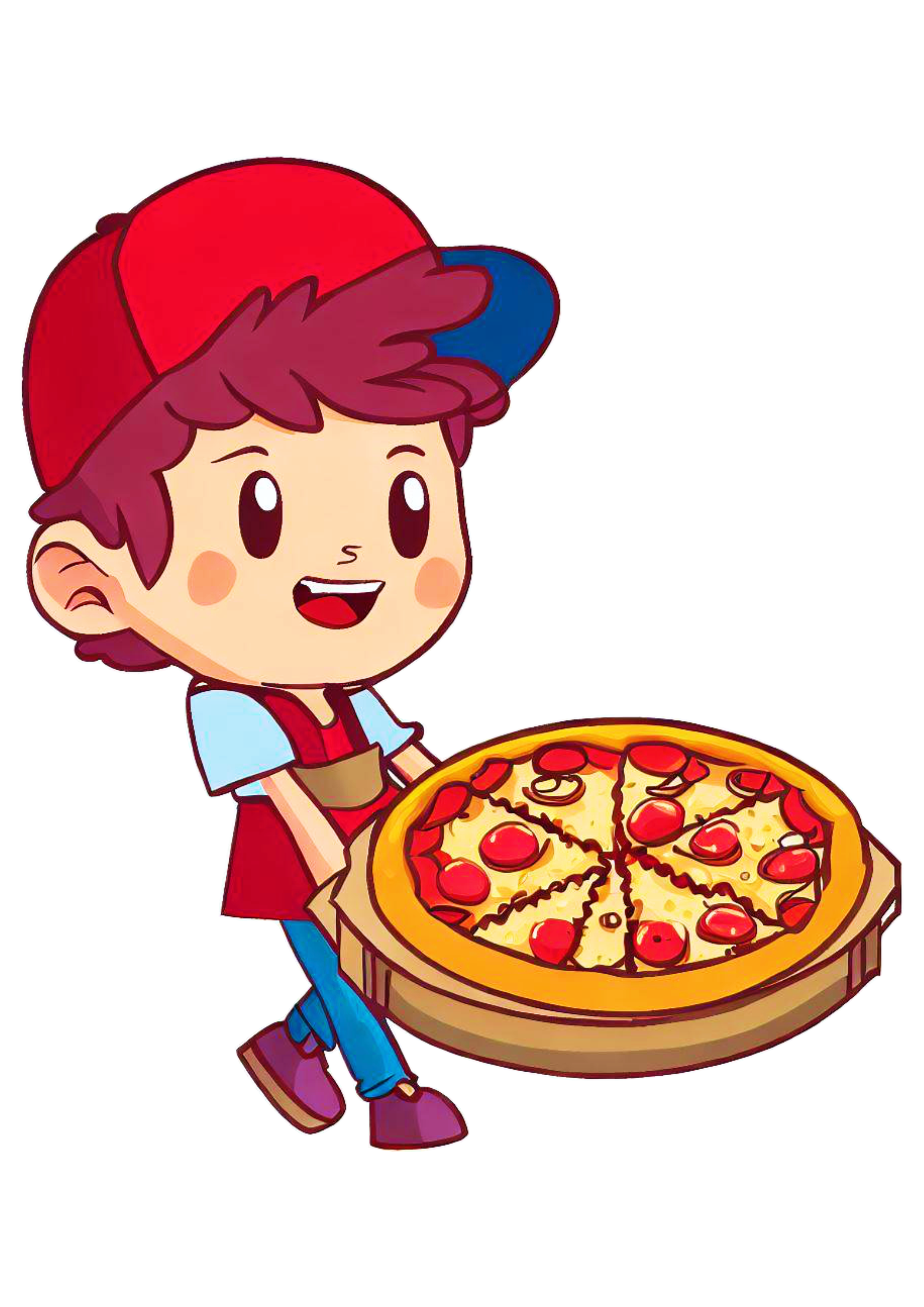 Entregador de pizza desenho imagens para pizzaria design artes gráficas png
