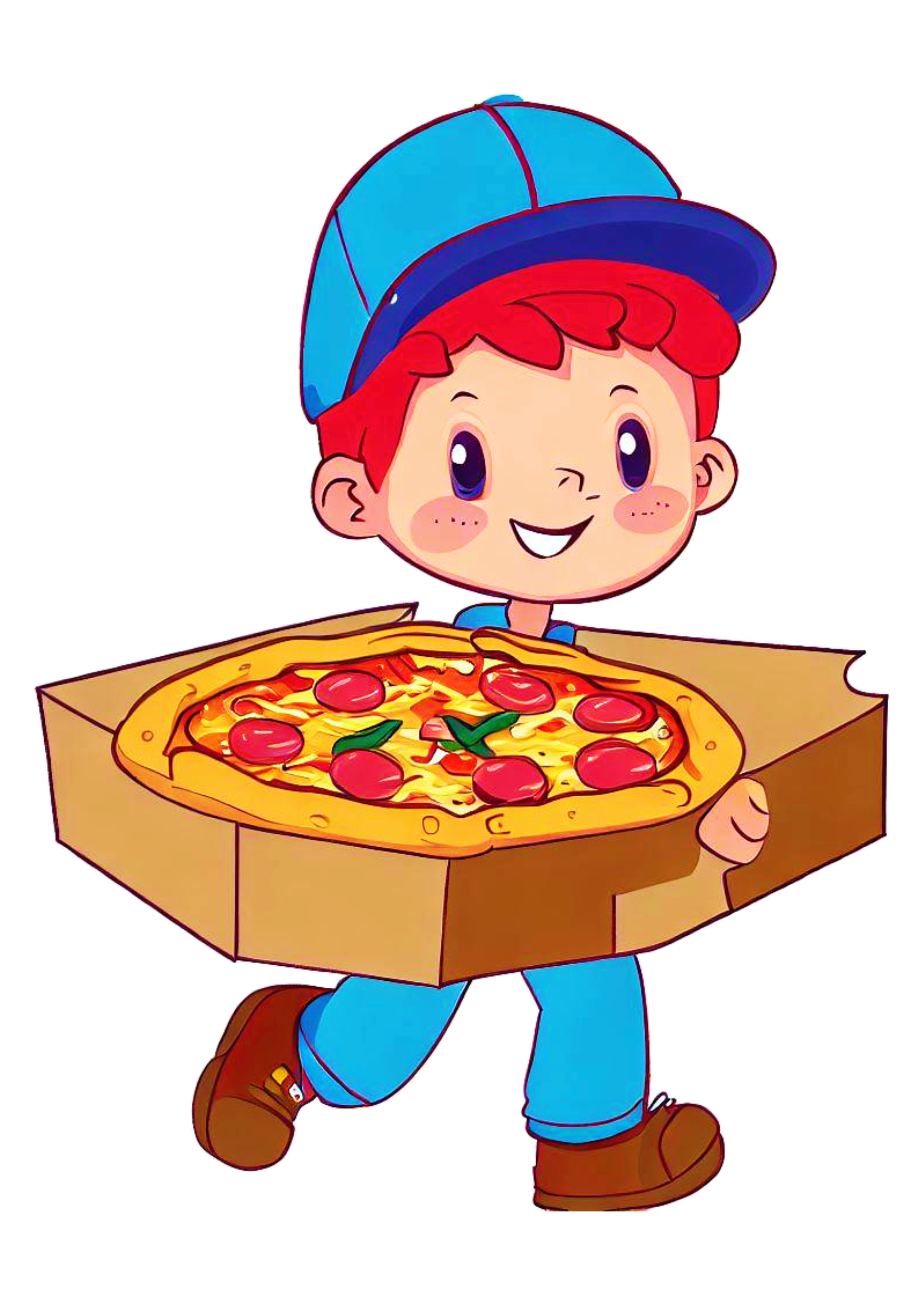 Entregador de pizza desenho imagens para pizzaria design ilustração pack de imagens delivery png