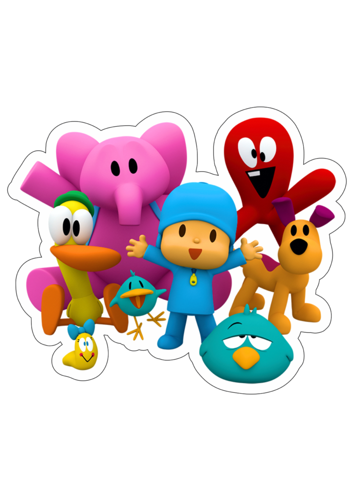 Pocoyo animação divertida personagens turma completa  desenho  infantil assistir online kids animação png