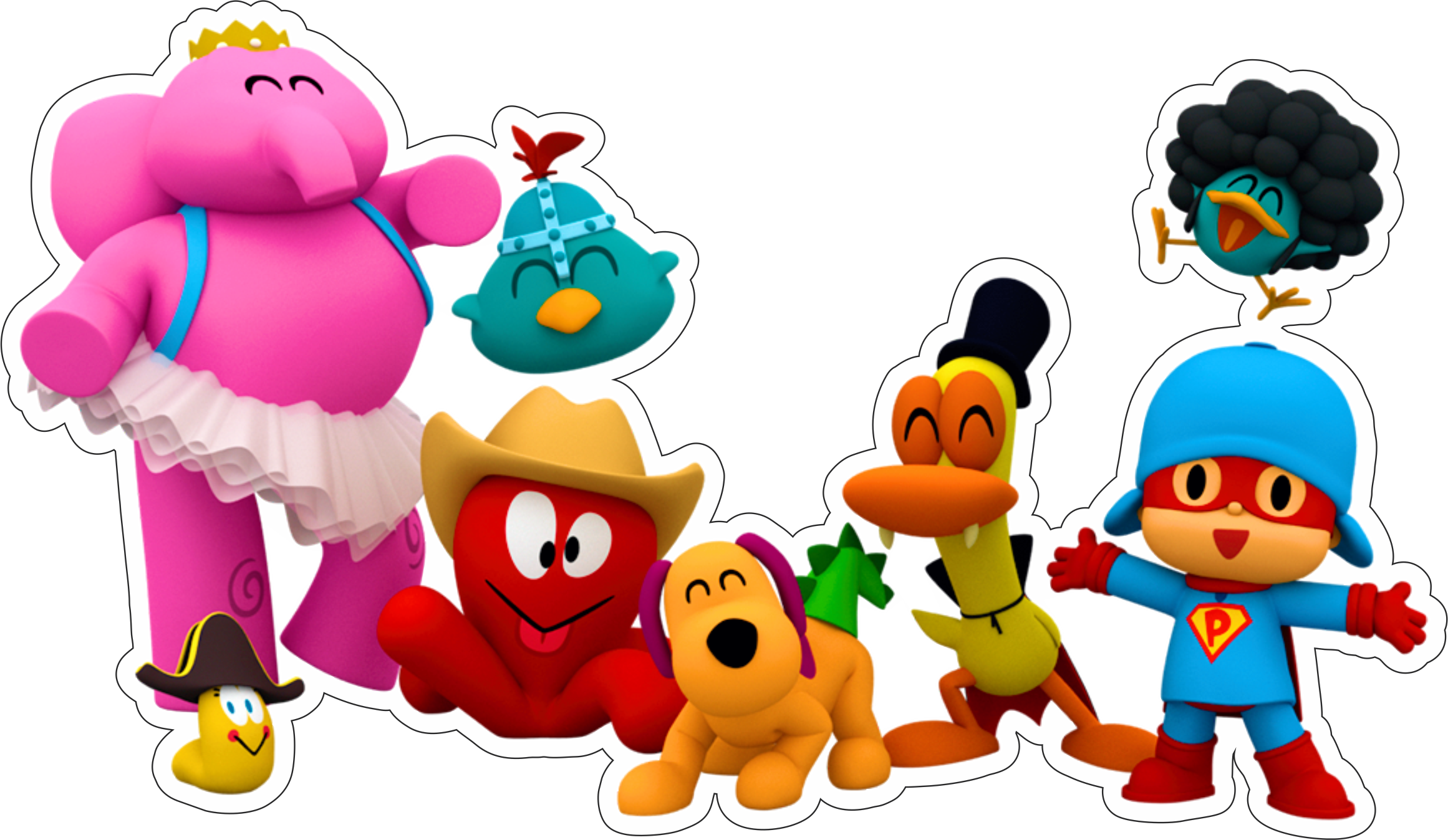 Pocoyo animação divertida personagens pato mascarado  desenho  infantil assistir online png