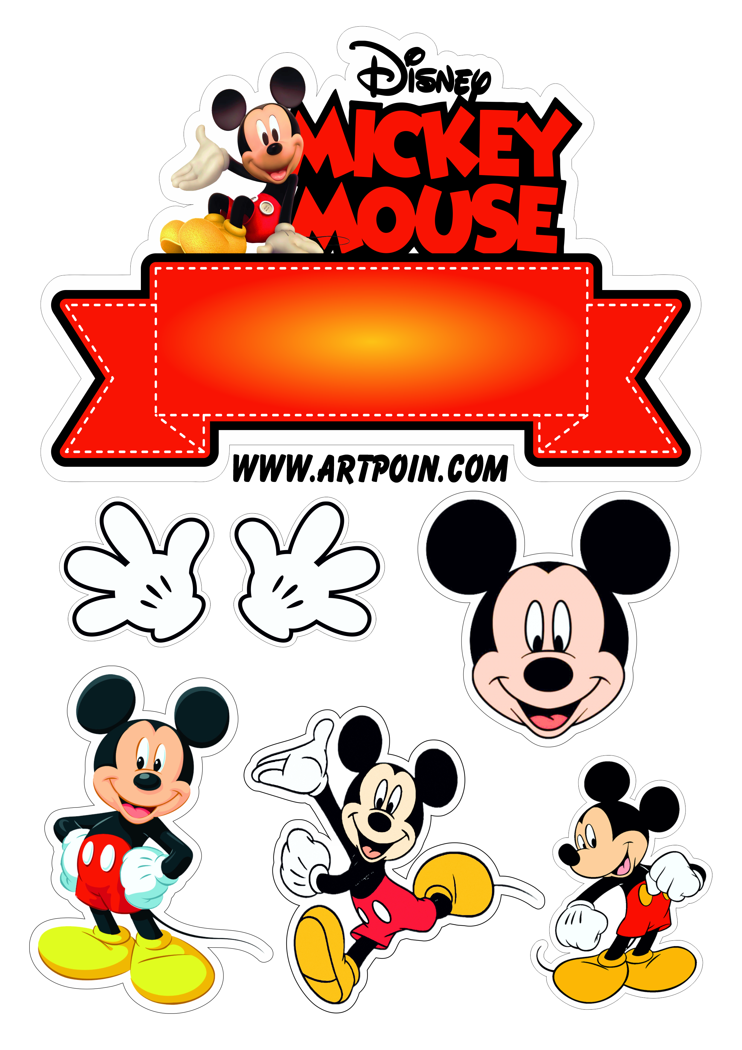 Topo de bolo grátis mickey mouse para imprimir festa de aniversário infantil artigos de confeitaria e papelaria personagens png