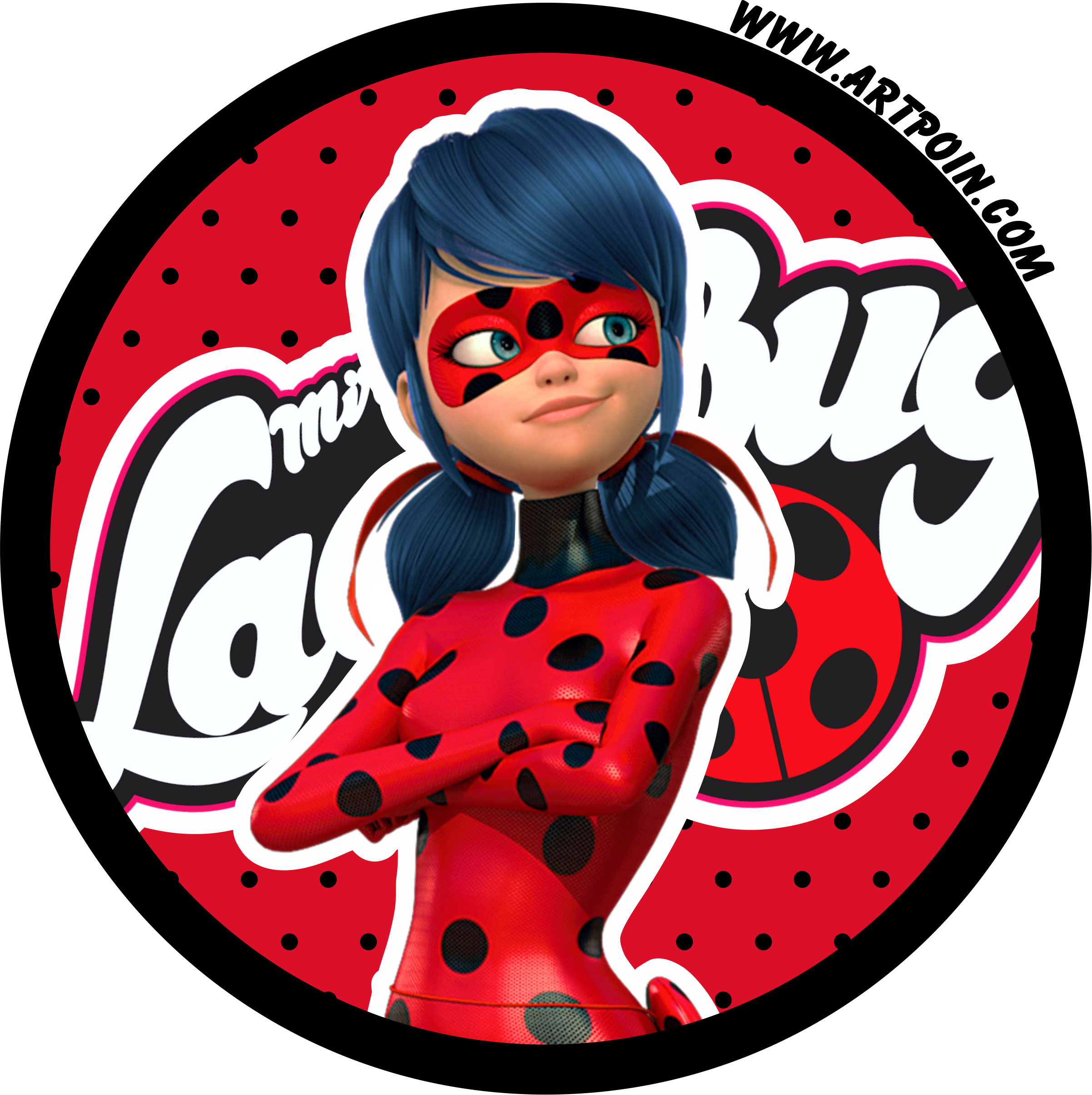 Moldura PNG Ladybug - Imagem Legal