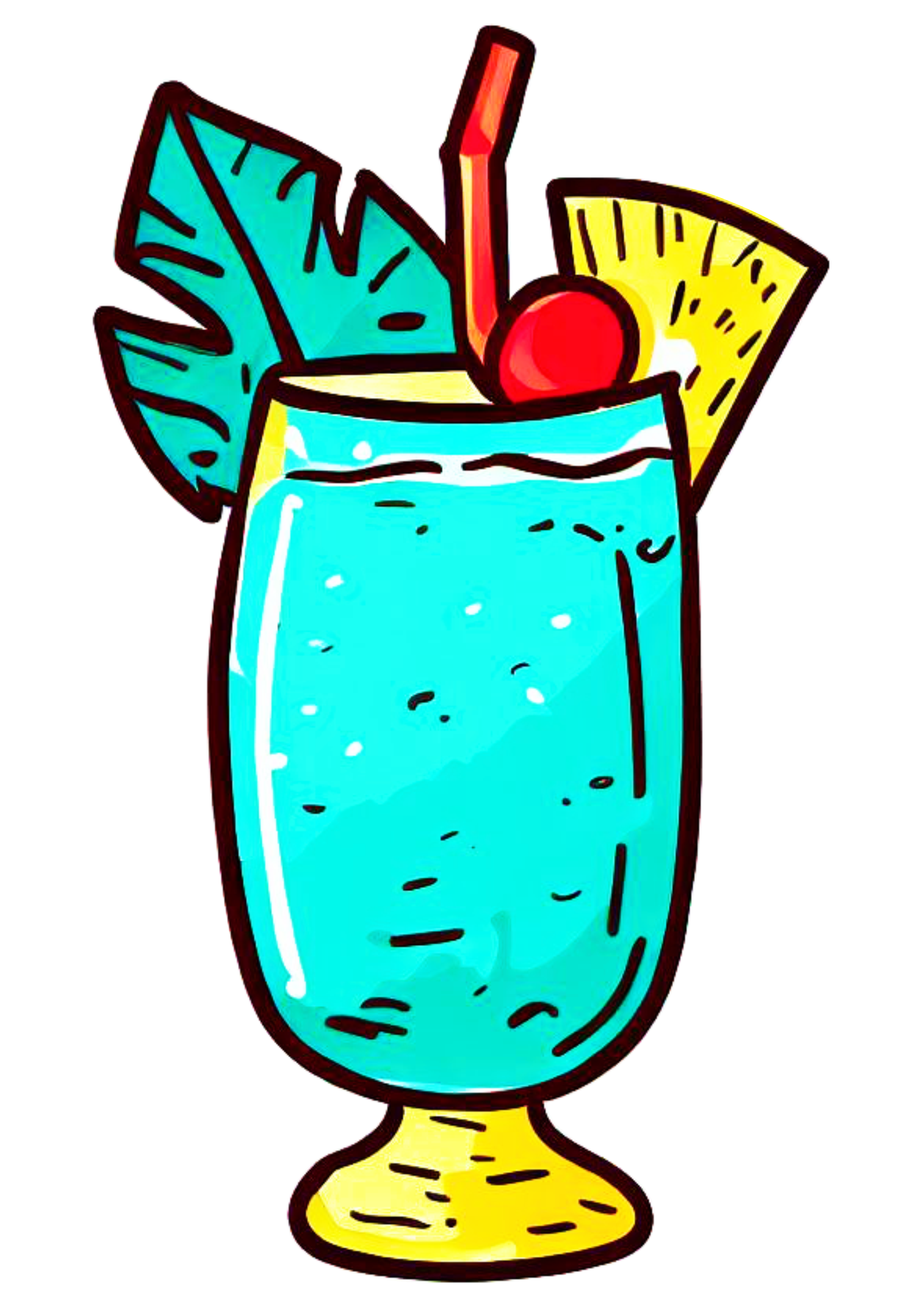 Tardezinha bebida tropical suco de frutas artes gráficas ilustração azul imagem fundo transparente pack de imagens png