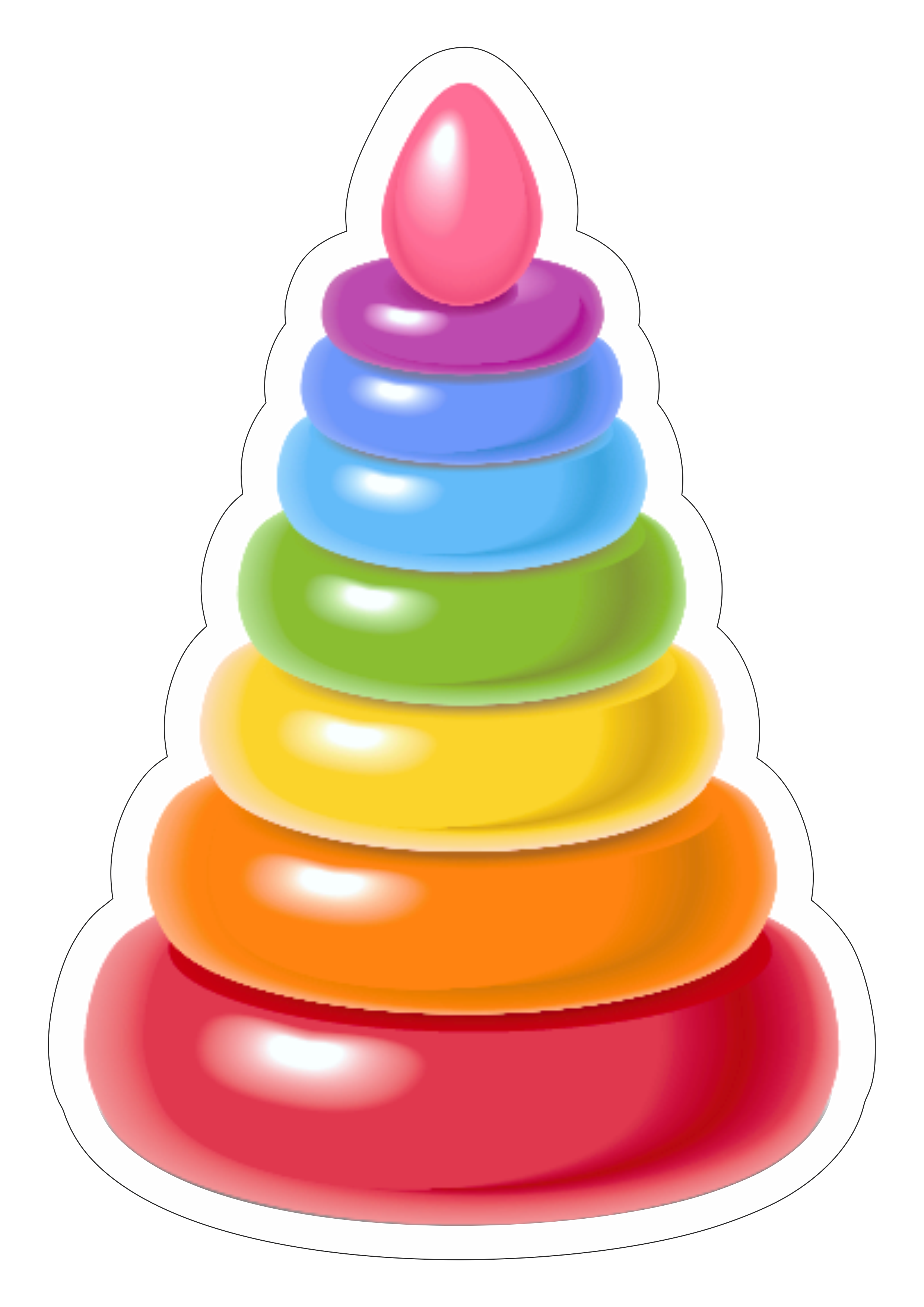 Brinquedo de criança colorido imagem sem fundo com contorno png
