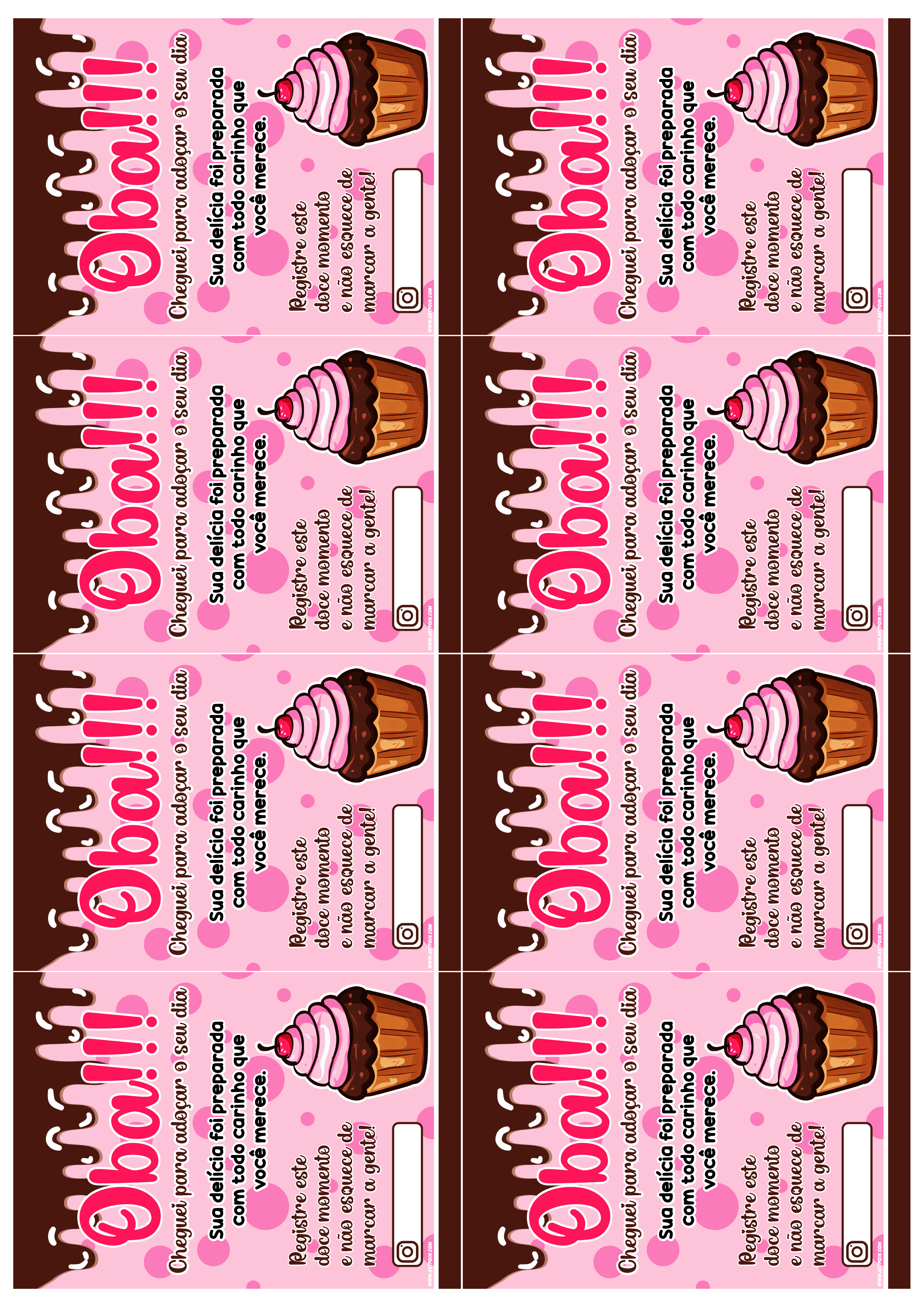 Cartão de agradecimento para confeitarias e docerias chocolate e morango arte grátis para imprimir 8 imagens png