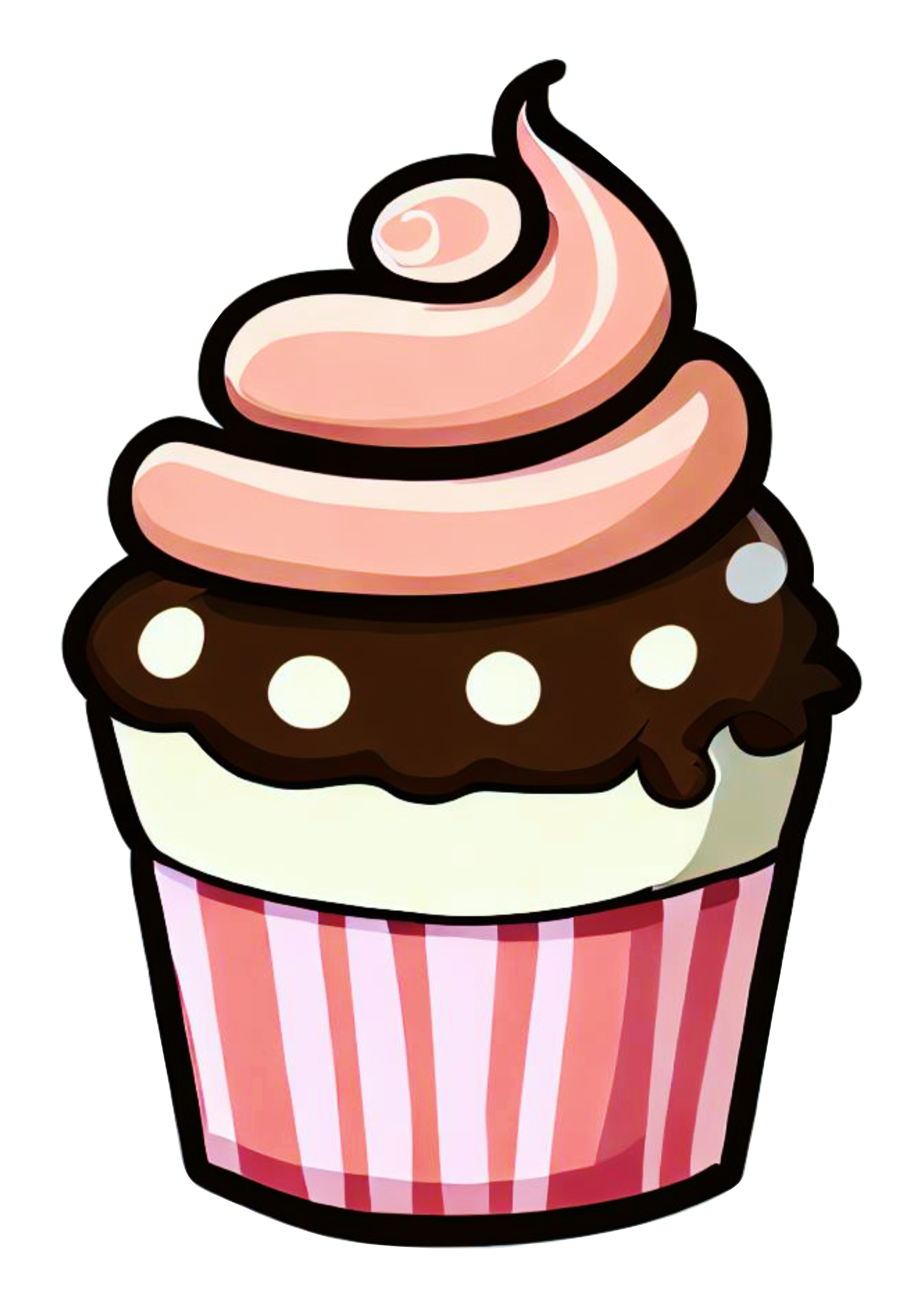 Desenho colorido bolinho de festa free design cupcake ilustração png