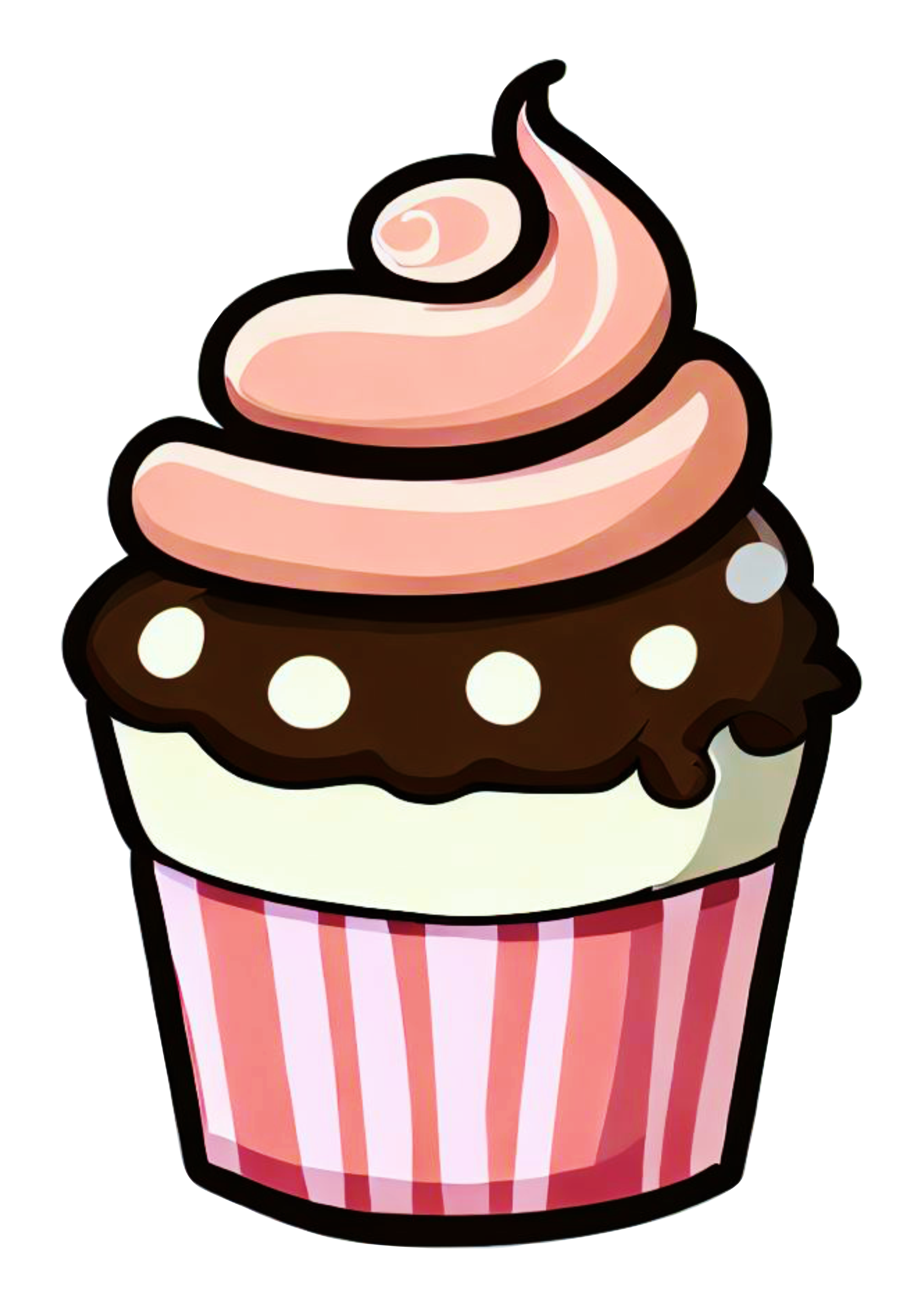 Bolo de aniversário desenho colorido ilustração cupcake png