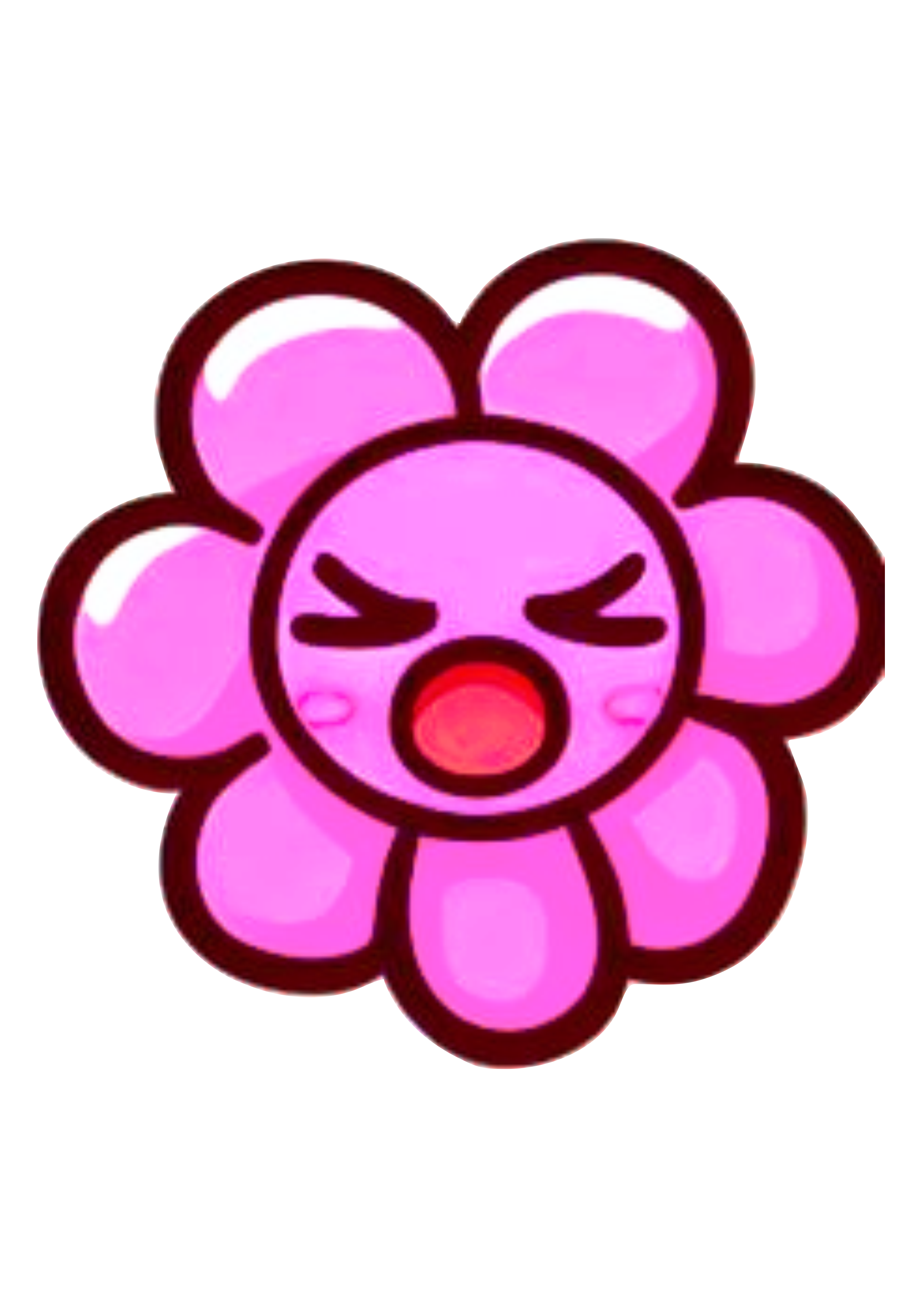 Emoticon Bonito Com Cabelo Cor-de-rosa - Emoji - Vector a
