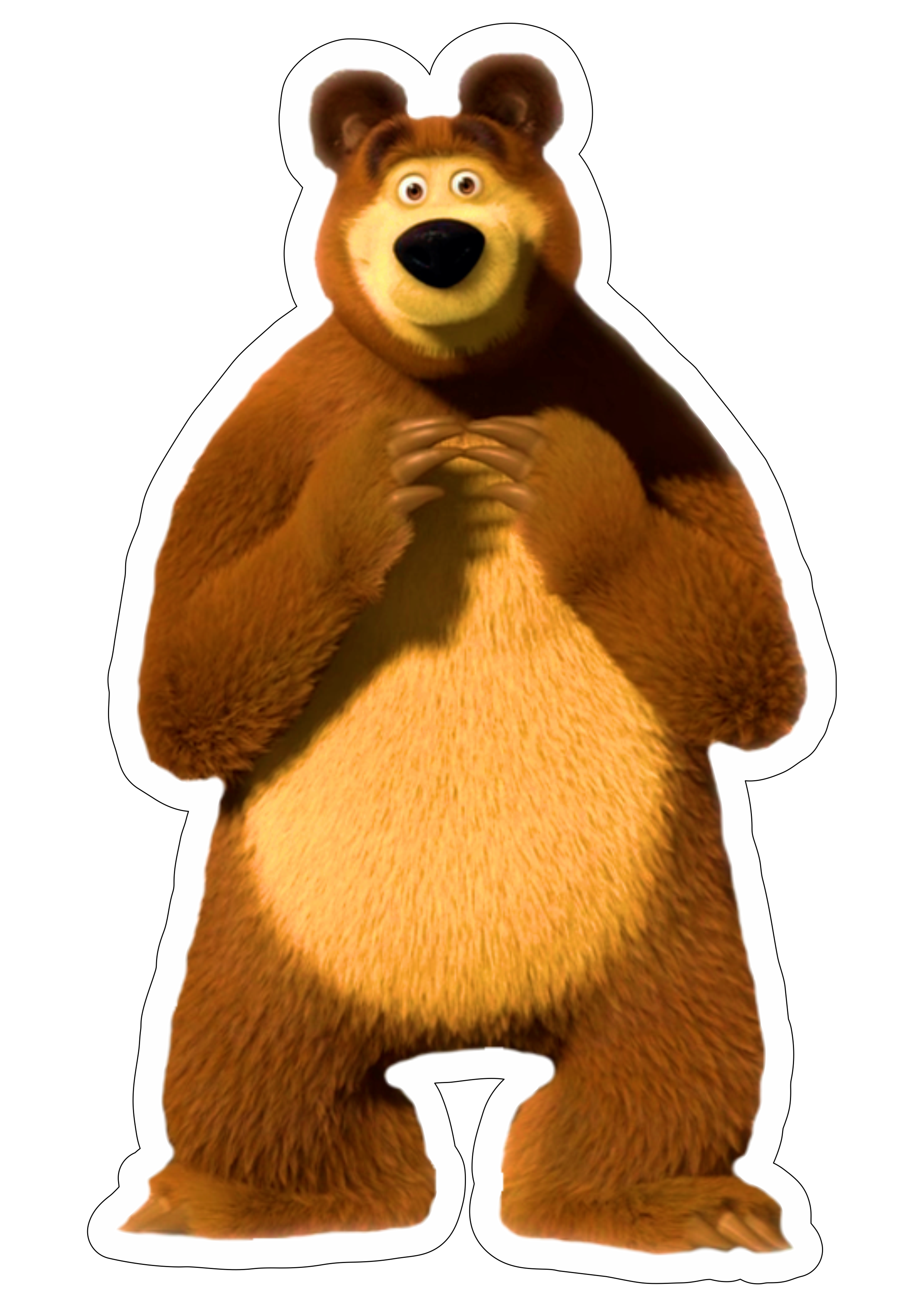 Masha e o urso bear youtube animação para crianças fundo transparente com contorno design png