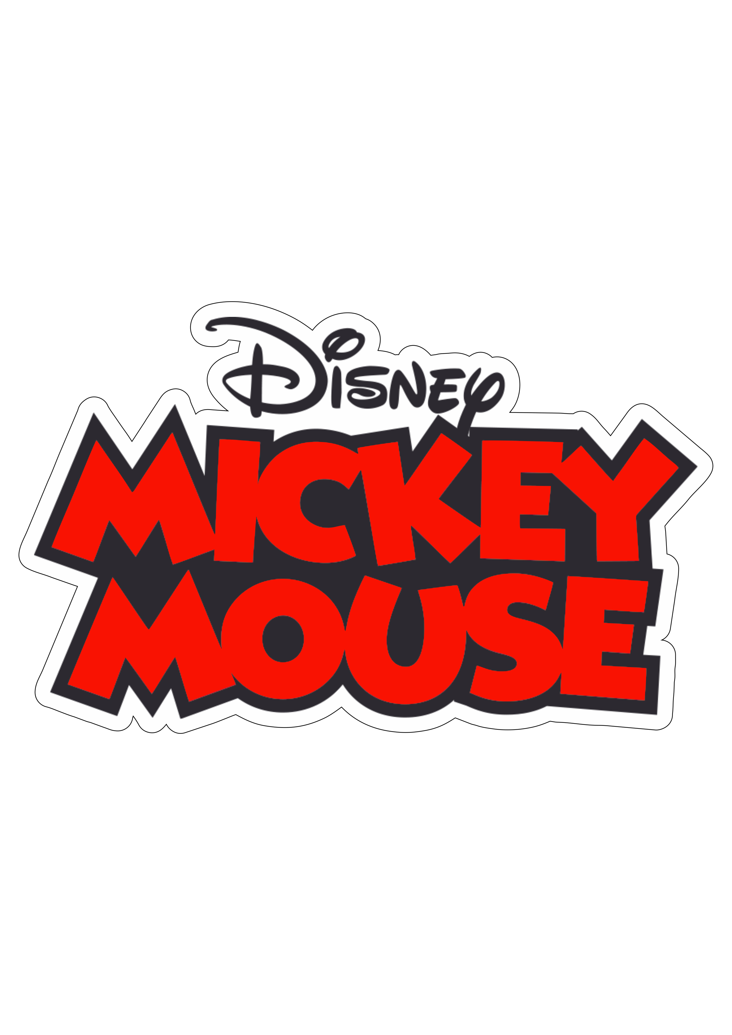 Disney Plus Mickey Mouse letreiro personagem fictício desenho animado infantil mimos de papelaria png