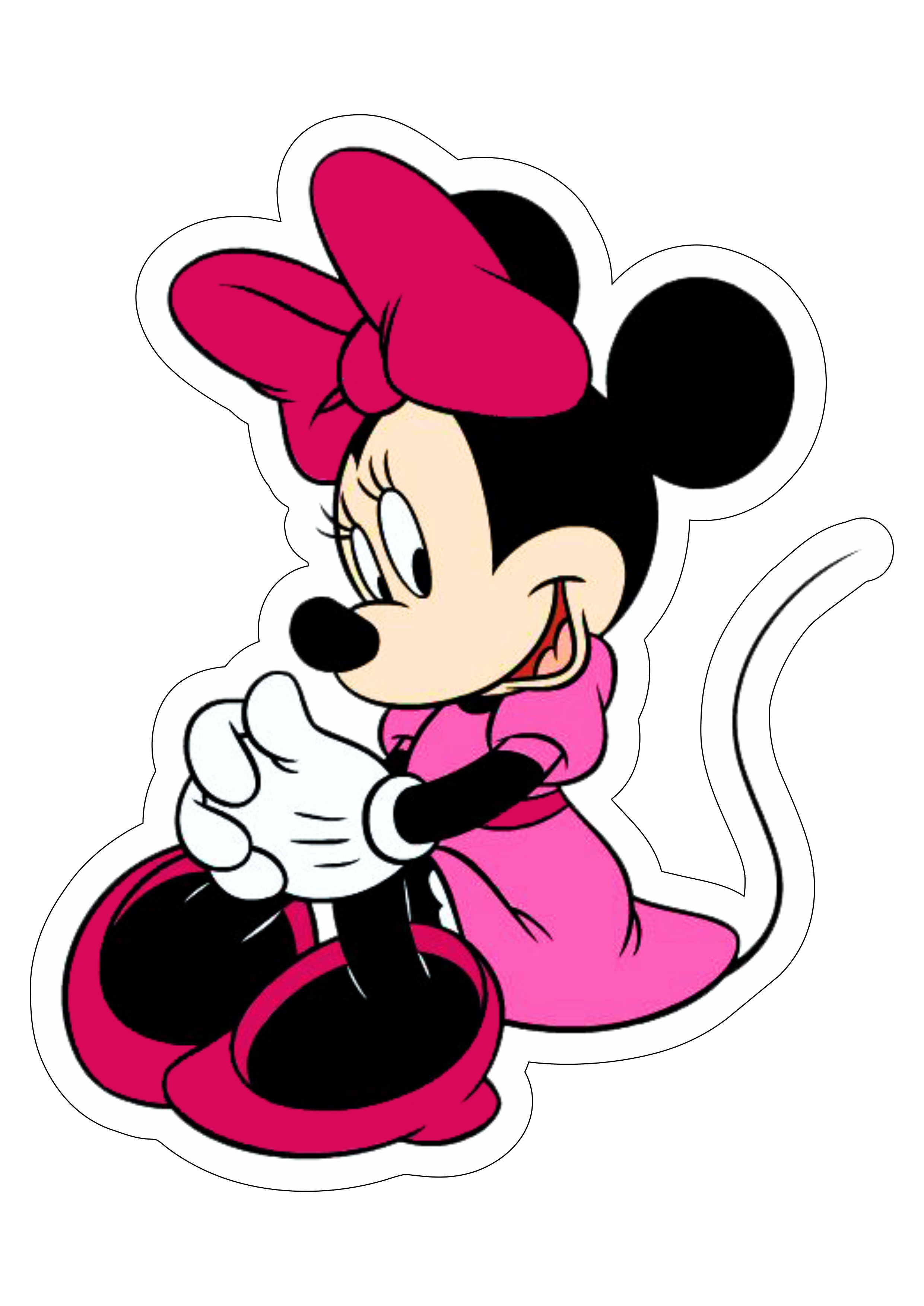 Minnie mouse rosa disney world desenho animação infantil png