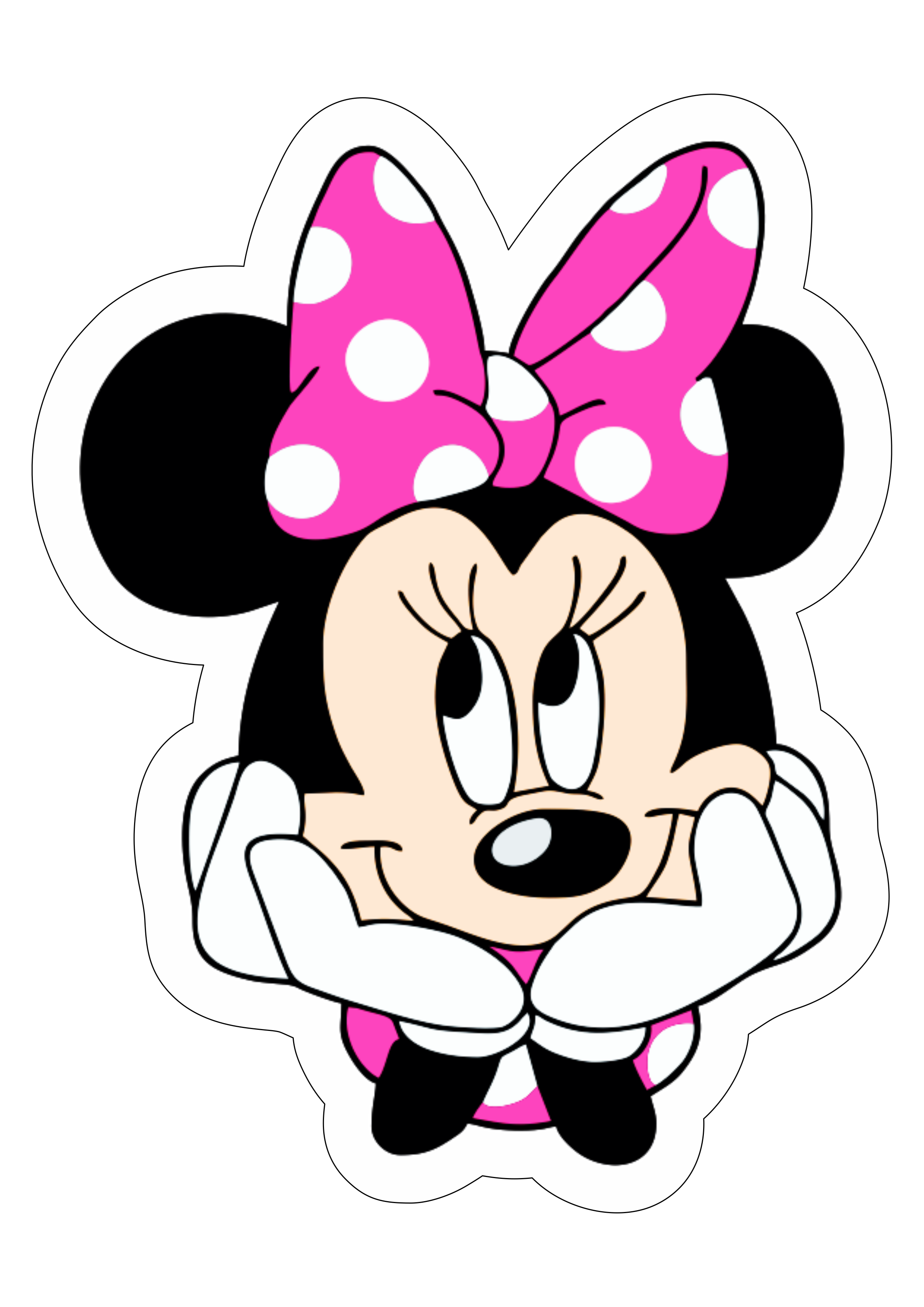 Disney Plus Minnie Mouse rosa cabeça personagem fictício desenho animado infantil artigos de papelaria png