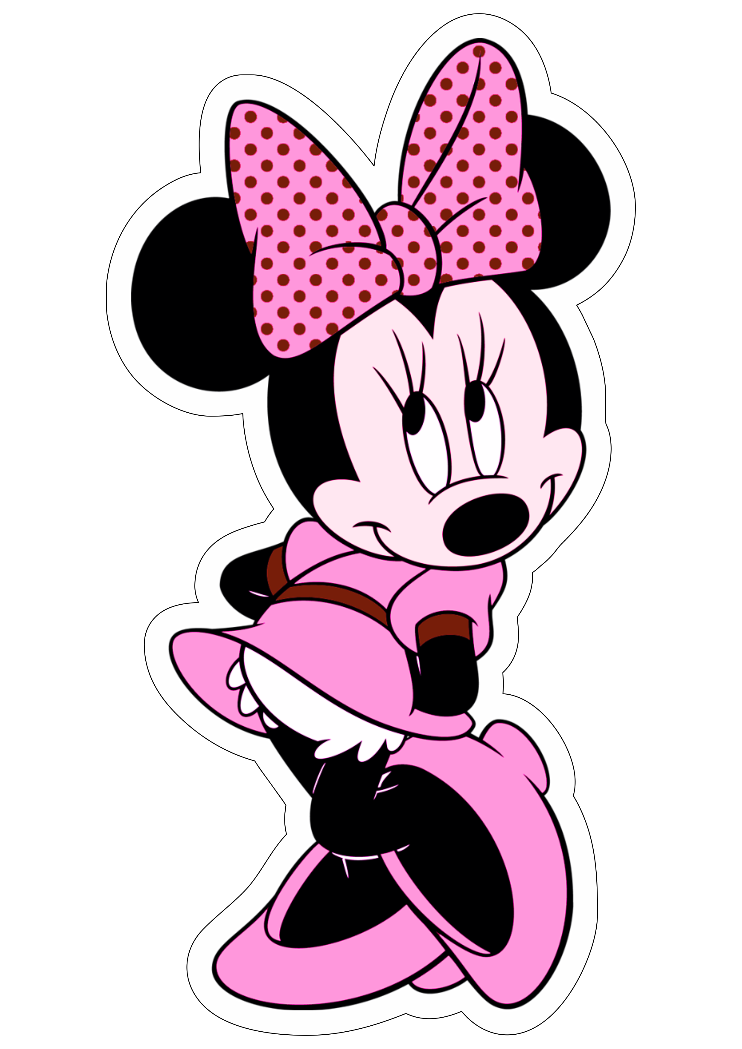 Disney Plus Minnie Mouse rosa personagem fictício desenho animado infantil artigos de papelaria lacinho png