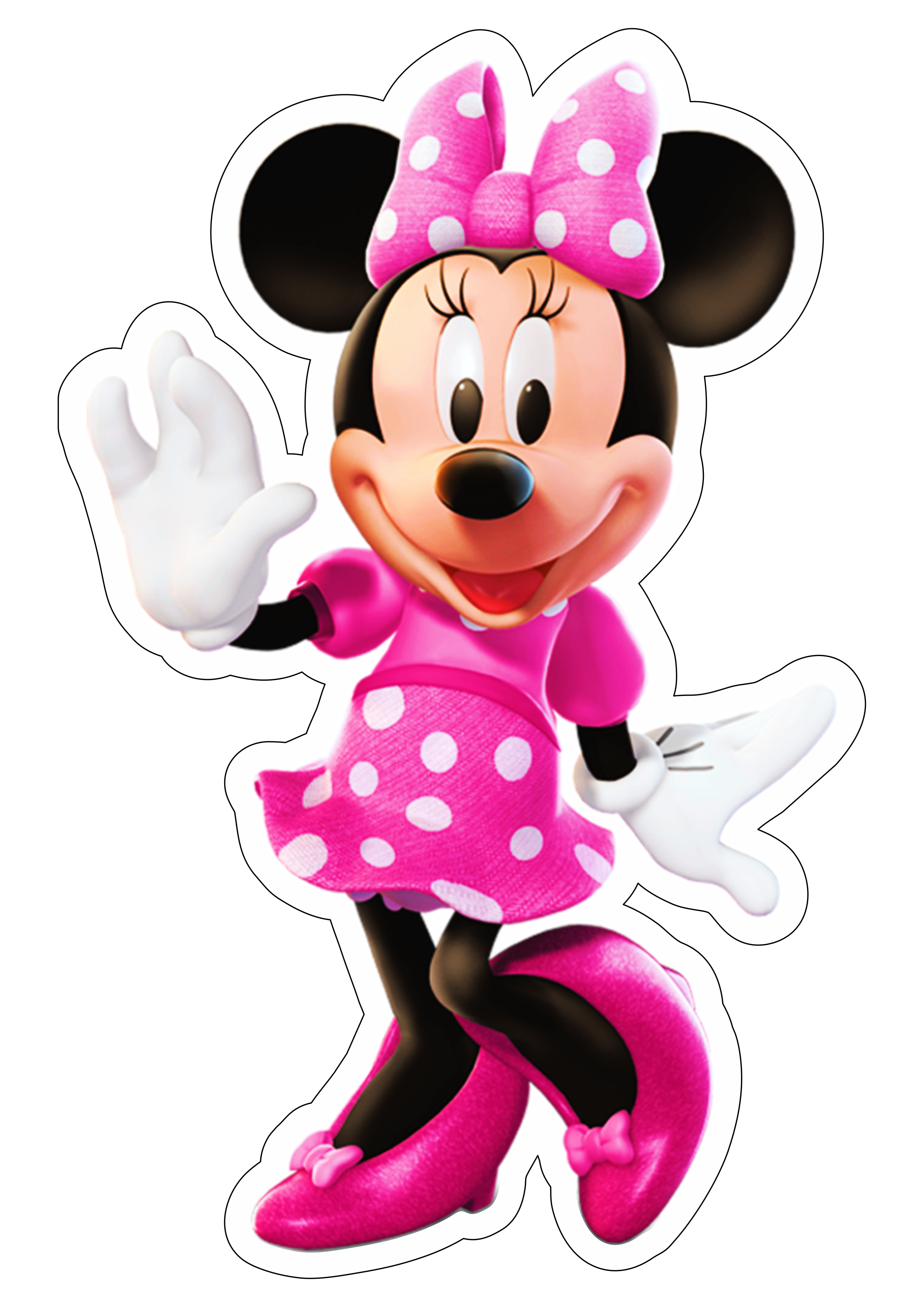 Minnie Mouse rosa walt disney personagem fictício desenho animado infantil artigos de papelaria lacinho fundo transparente png