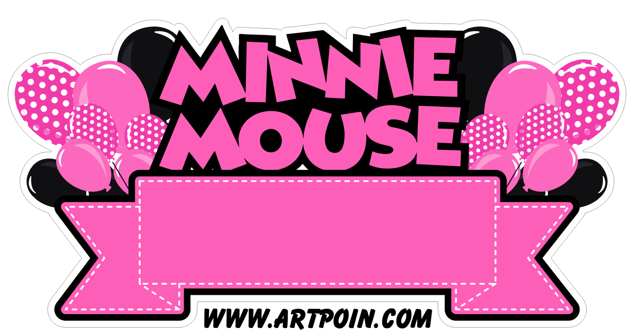 Minnie Mouse rosa topo de bolo para imprimir decoração de festa de ...