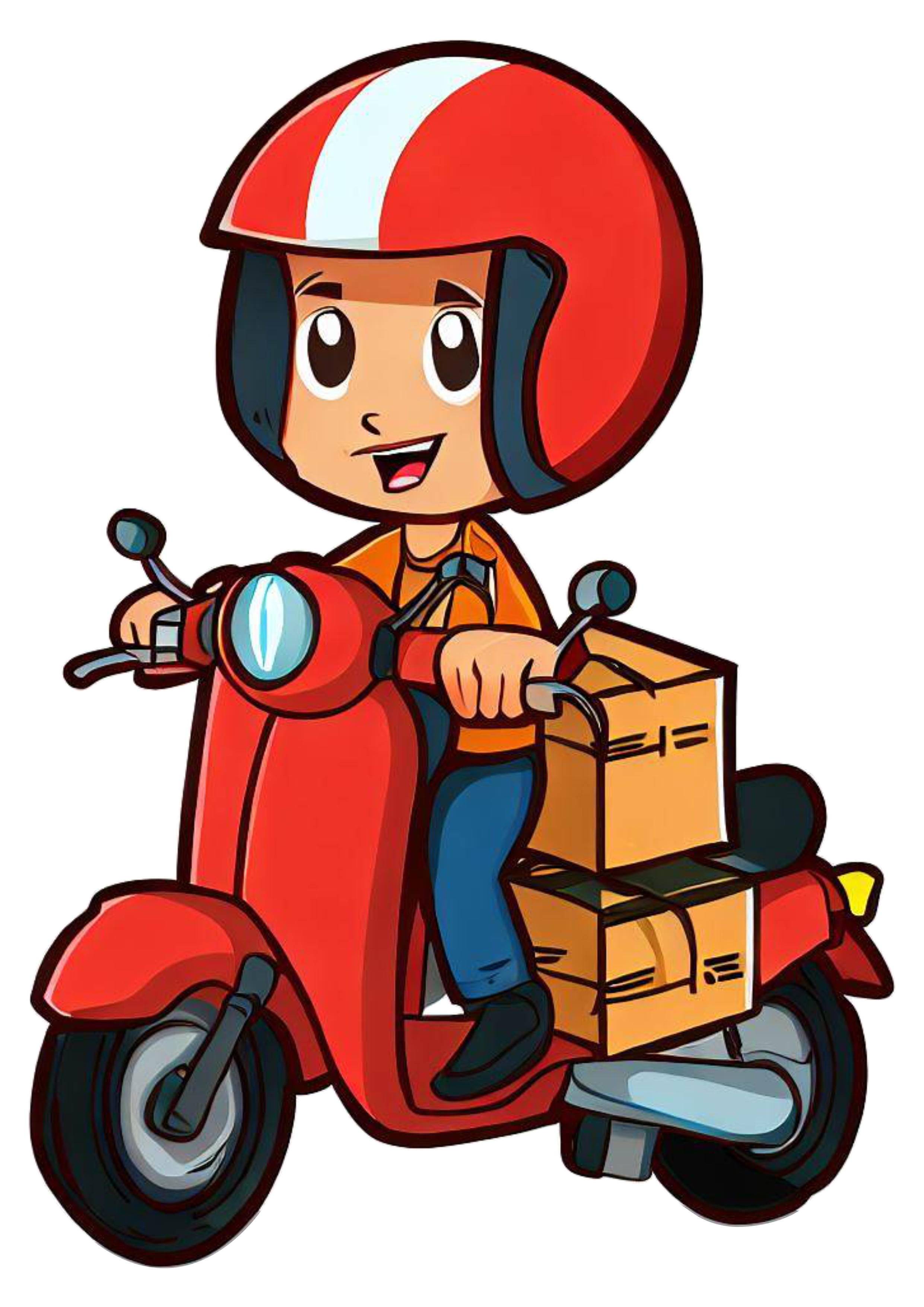 Desenho de motocicleta do entregador