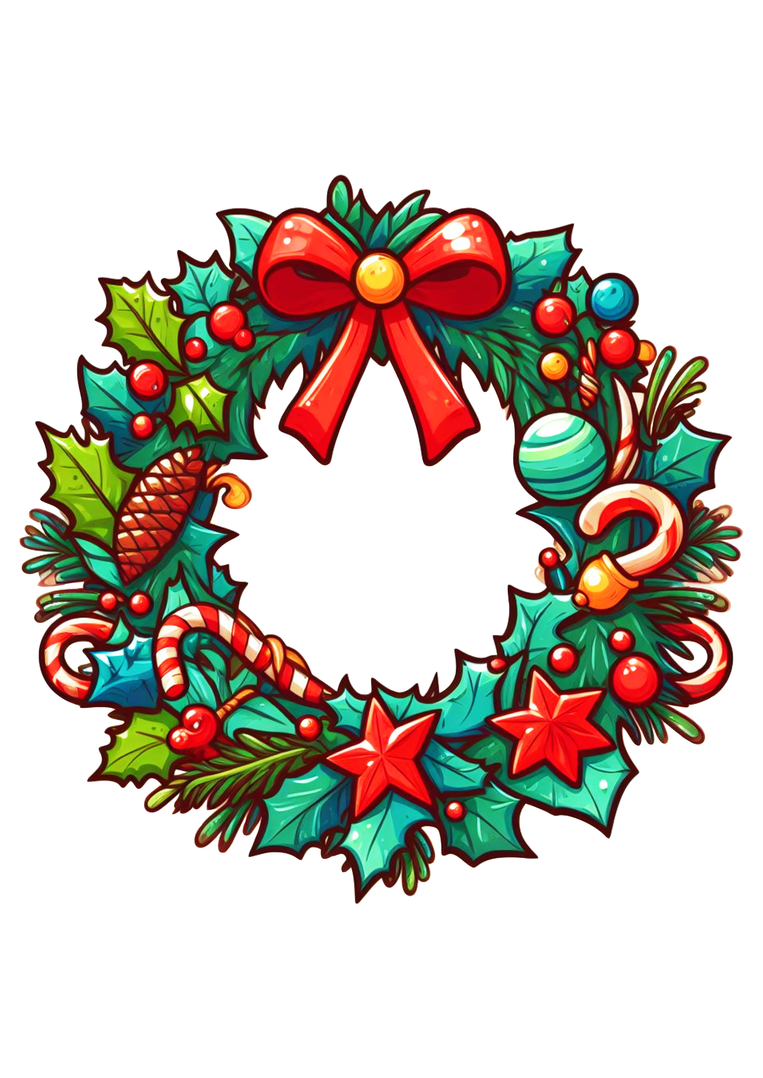 Bola de Natal Azul e Guirlanda Natalina PNG [download] - Designi