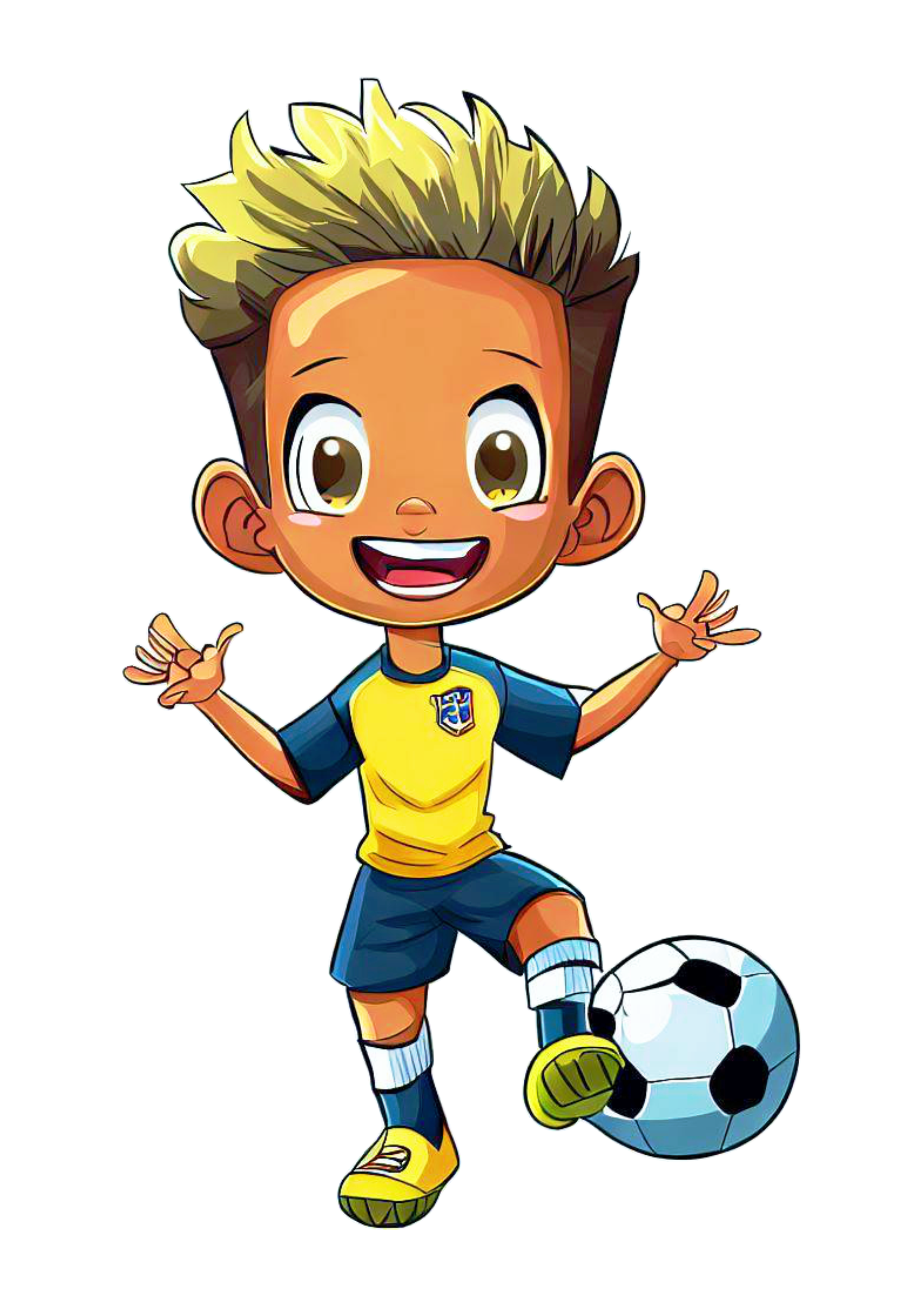 Desenho de desenho animado de um jogador de futebol