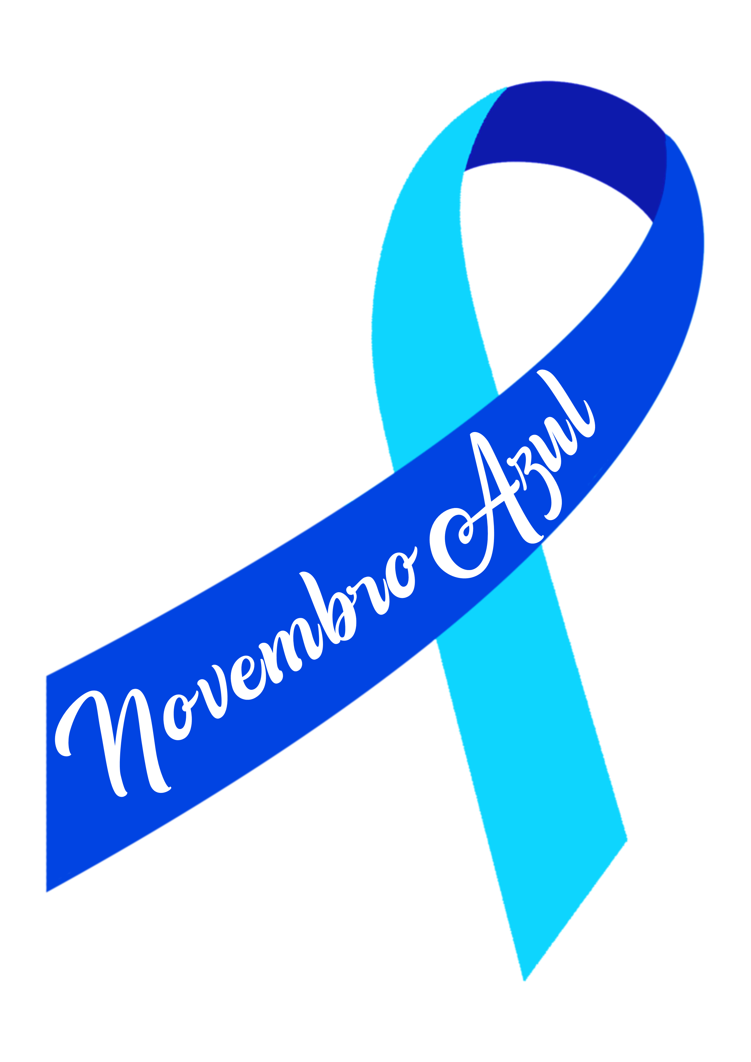 Novembro azul lacinho mês de prevenção ao câncer de próstata png