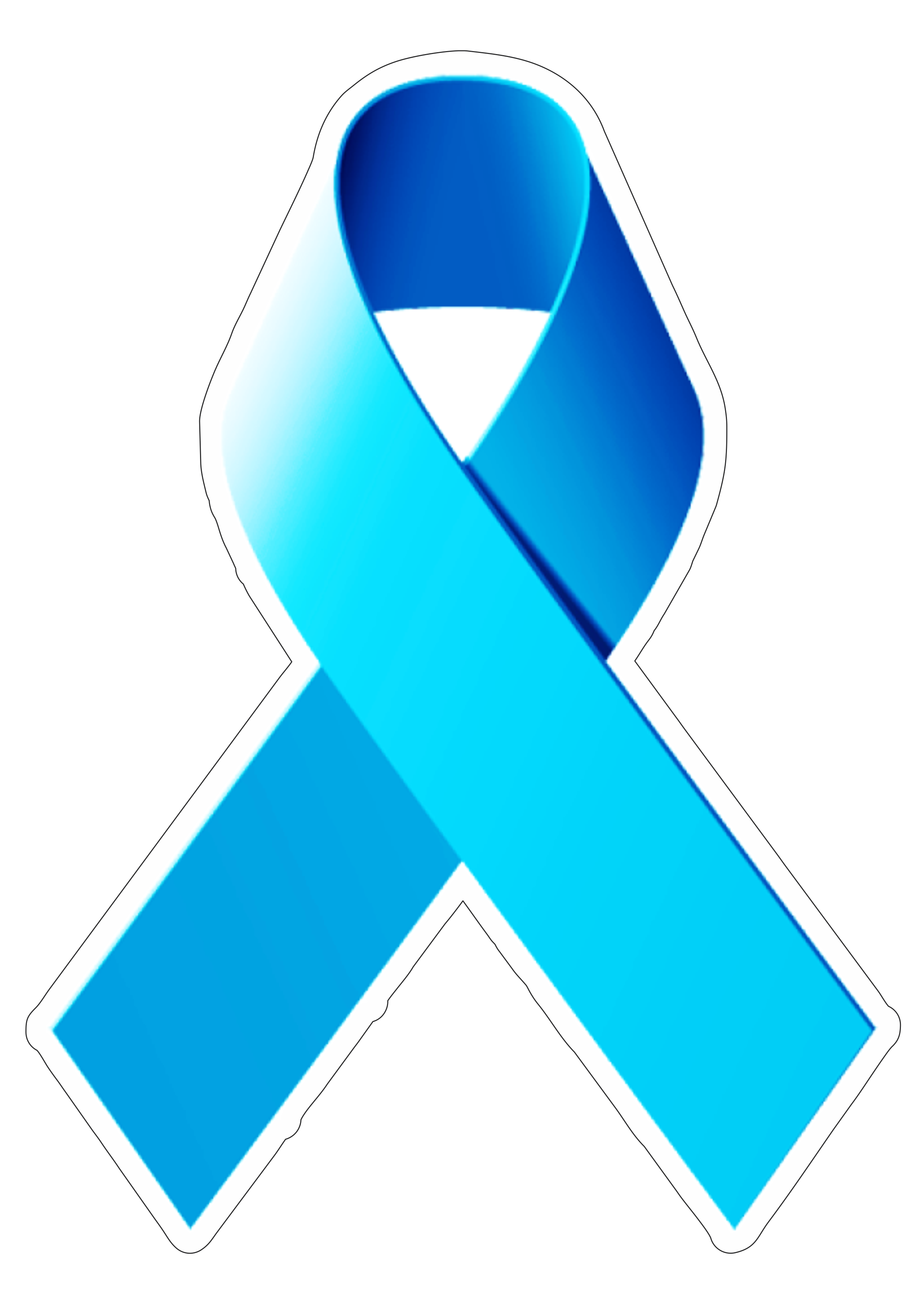 Novembro azul lacinho mês de conscientização sobre o câncer de próstata png
