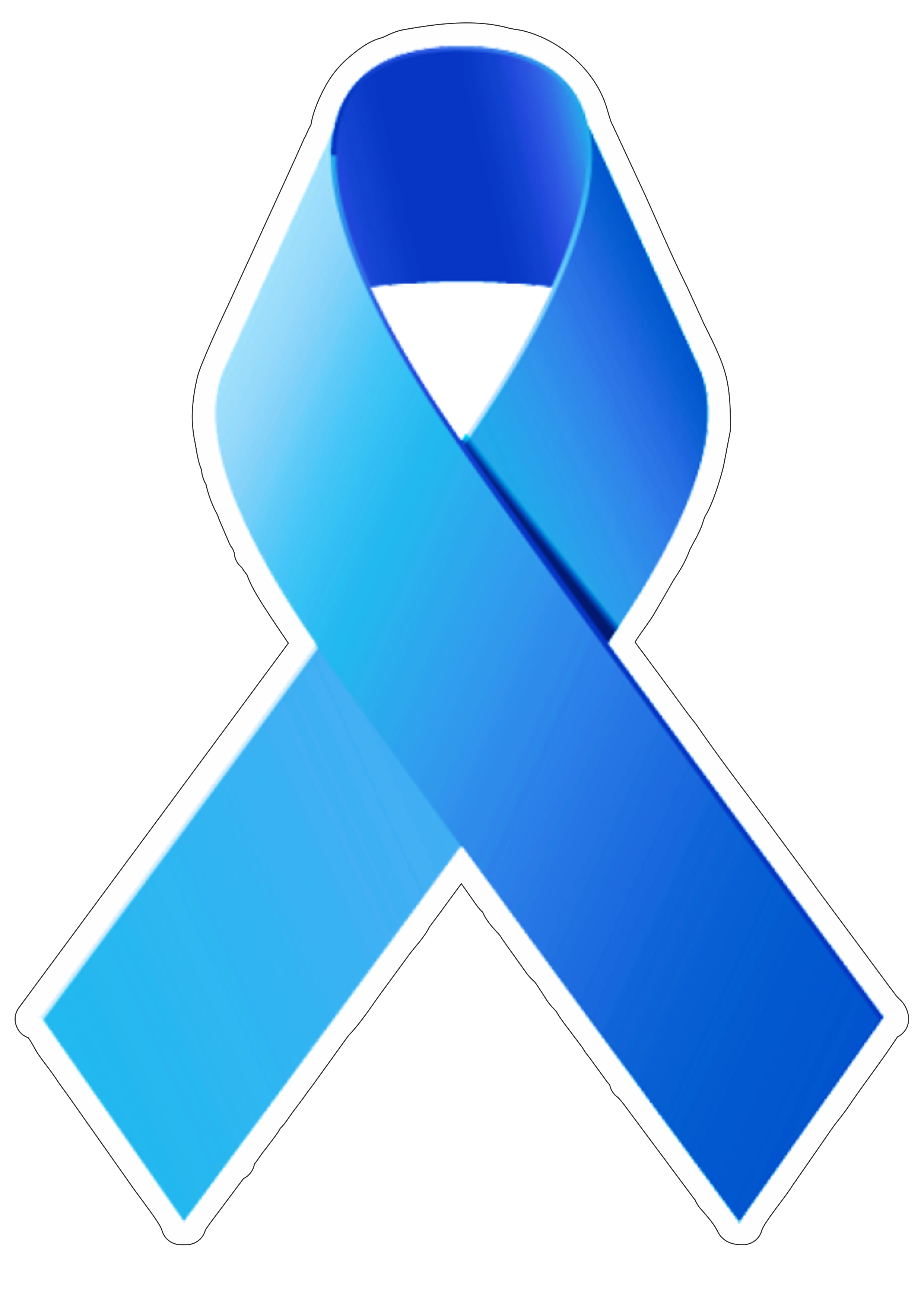 Novembro azul lacinho mês de conscientização sobre o câncer de próstata fundo transparente png