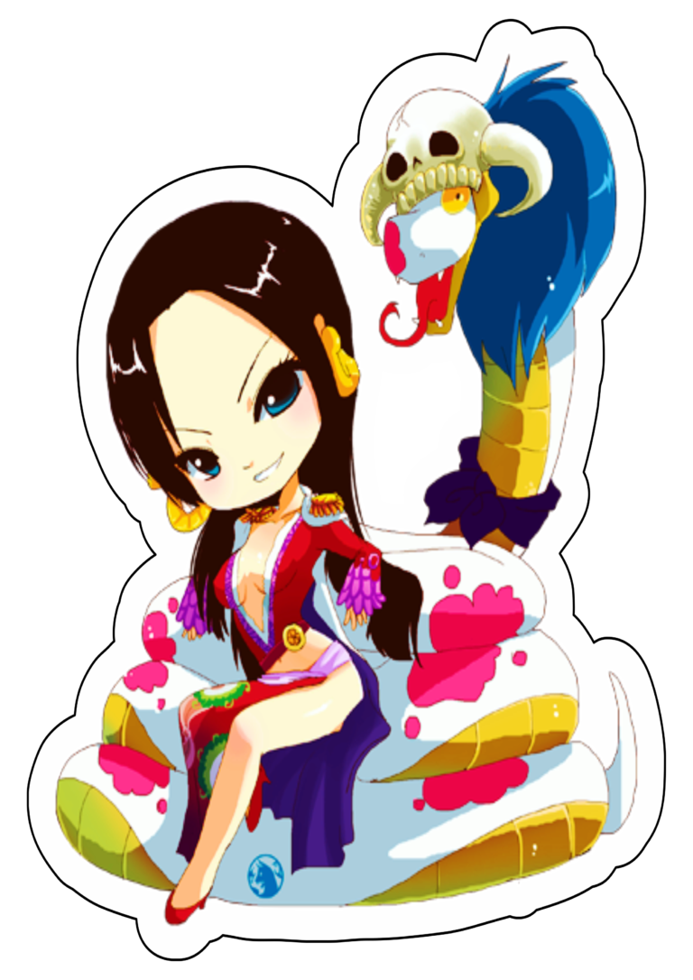 One Piece Boa Hancock Shichibukai Anime Cute Chibi Imagem Sem Fundo Png 7709