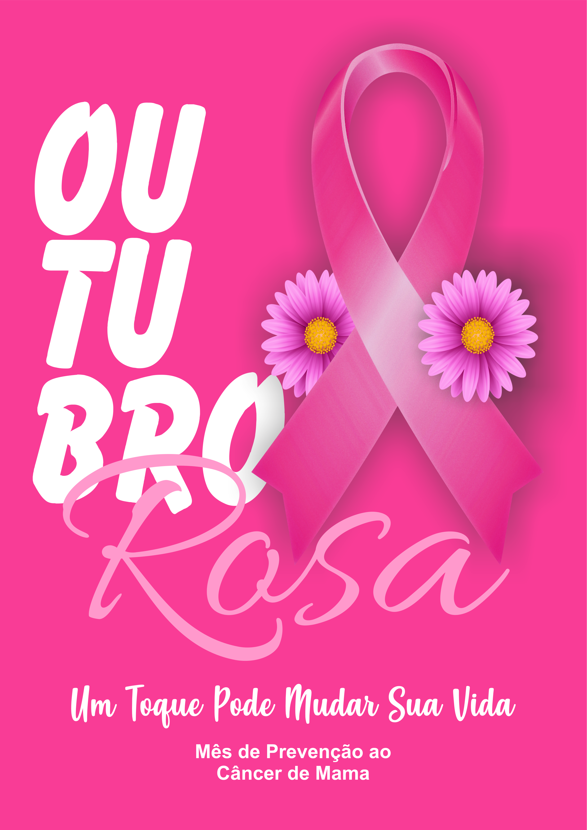 Outubro rosa campanha de prevenção ao câncer de mama banner arte grátis png