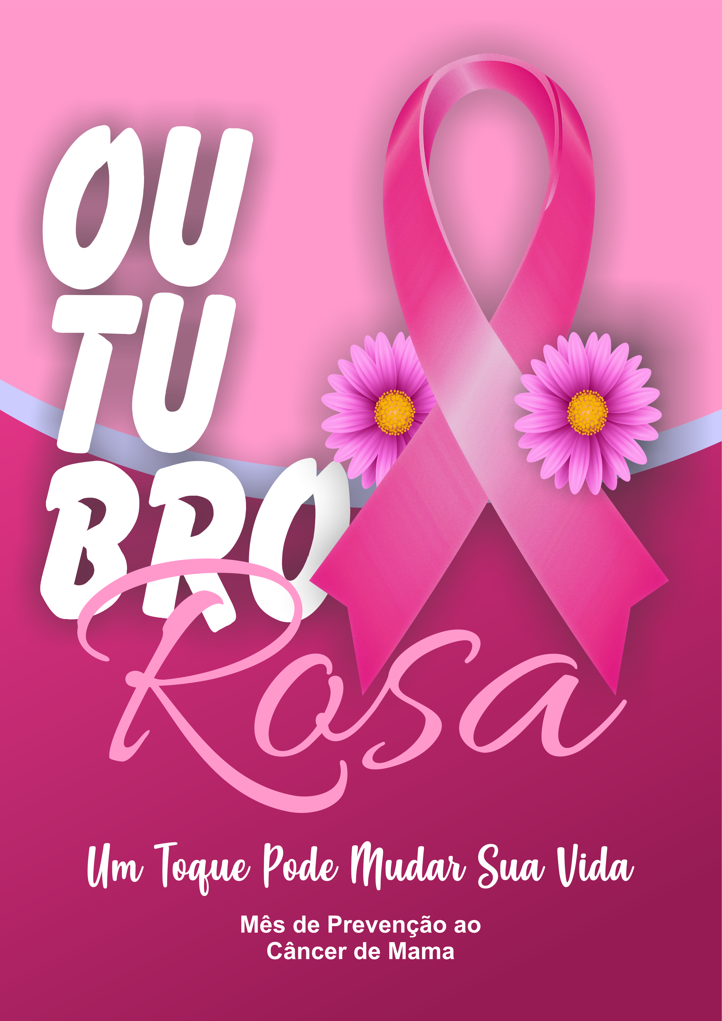 Outubro rosa campanha de prevenção ao câncer de mama banner arte grátis para imprimir design png