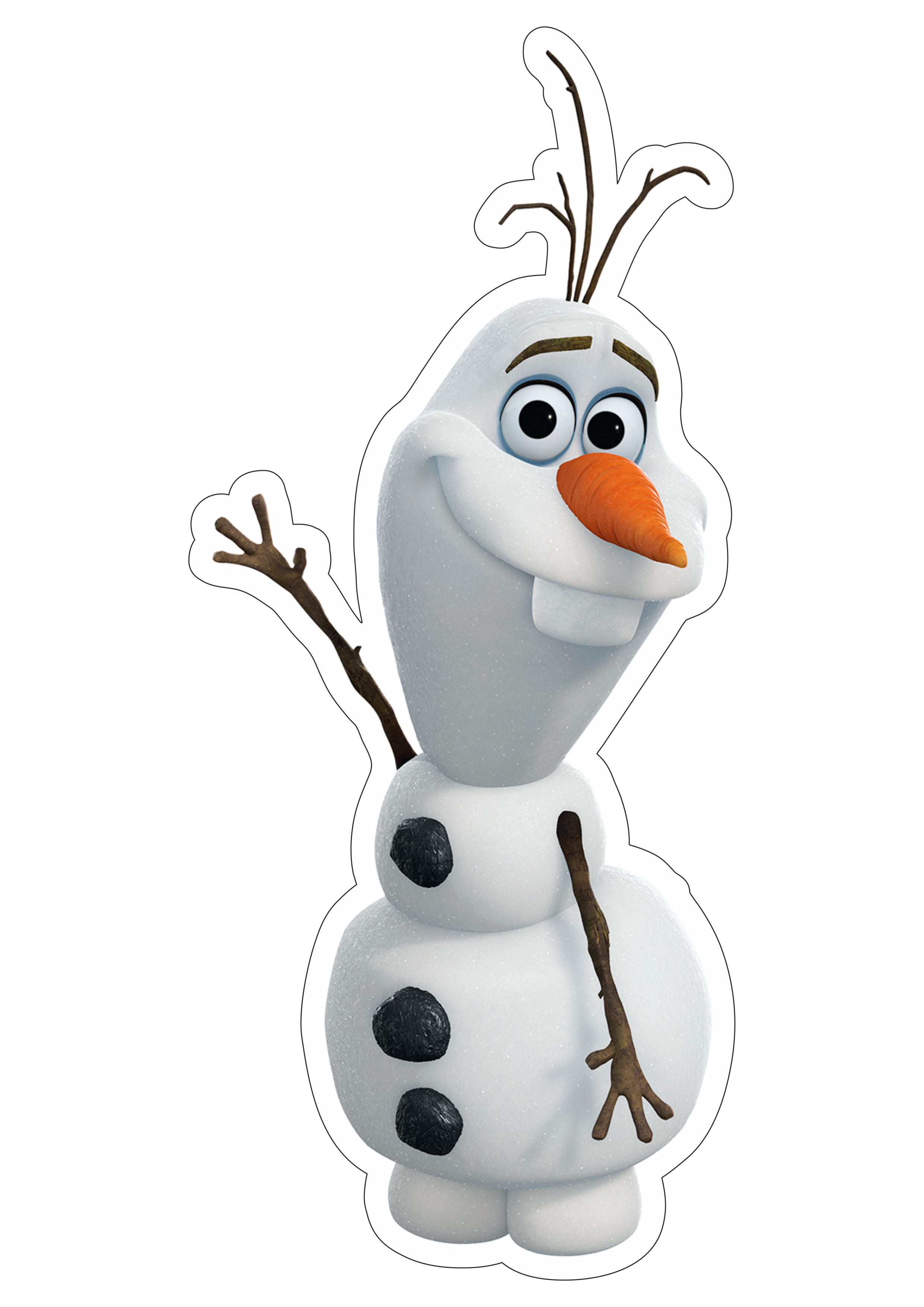 Frozen personagens Olaf bonequinho de neve disney animação infantil streaming imagem sem fundo com contorno design free png