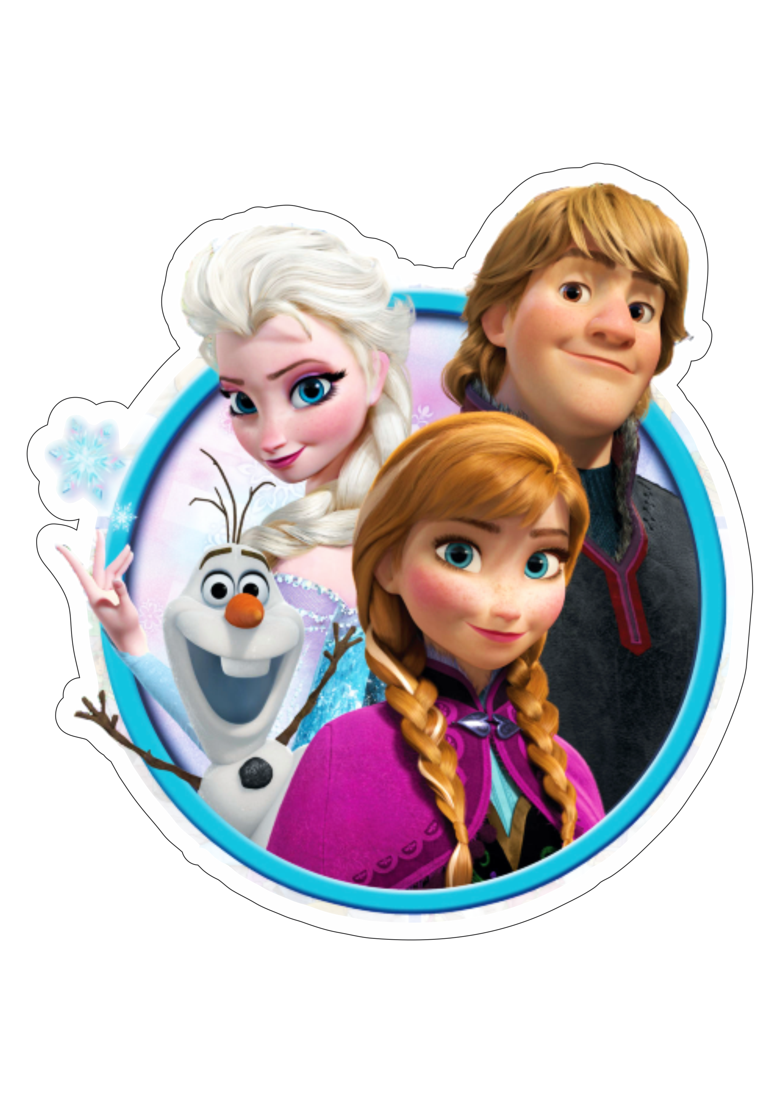 Frozen personagens Elsa Anna Kristoff e Olaf logo disney animação infantil streaming imagem fundo transparente png