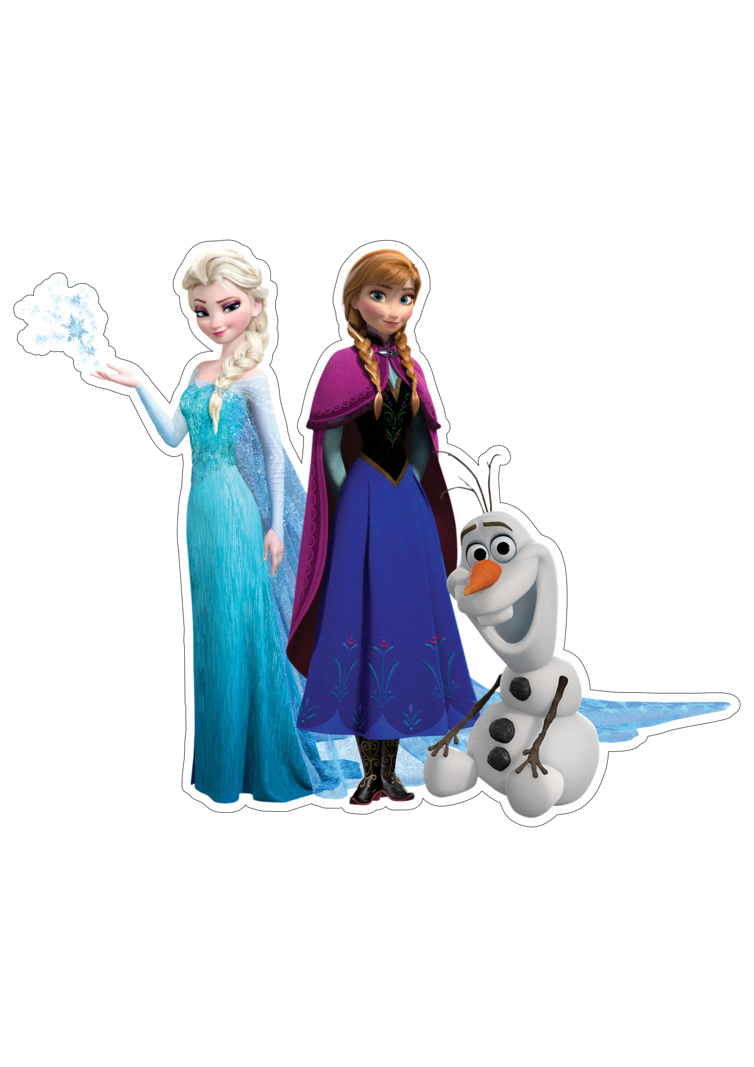 Frozen personagens Elsa Anna e Olaf disney animação infantil streaming totem decoração de festa png