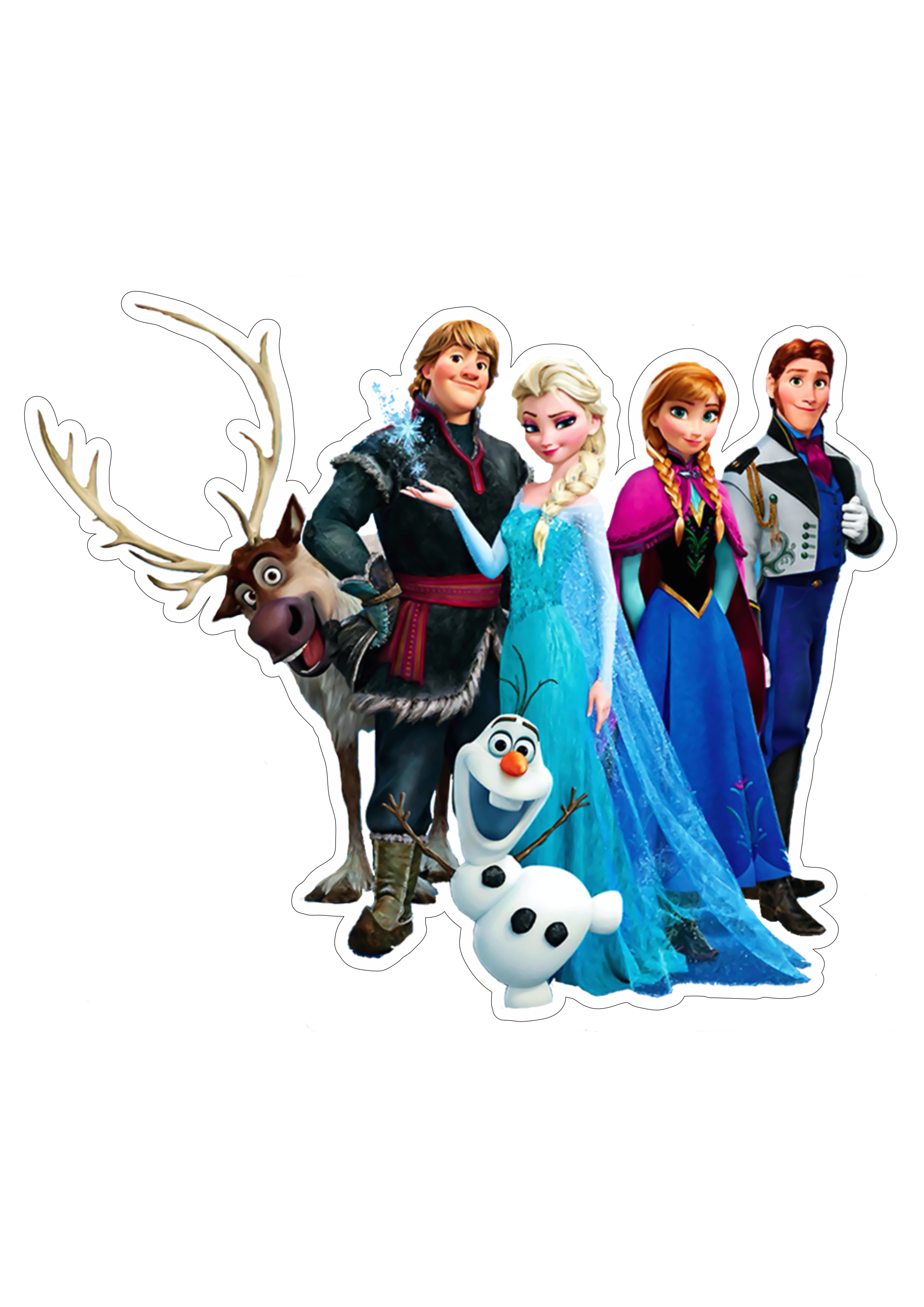 Frozen personagens Elsa Anna e Olaf disney animação infantil streaming totem centro de mesa png